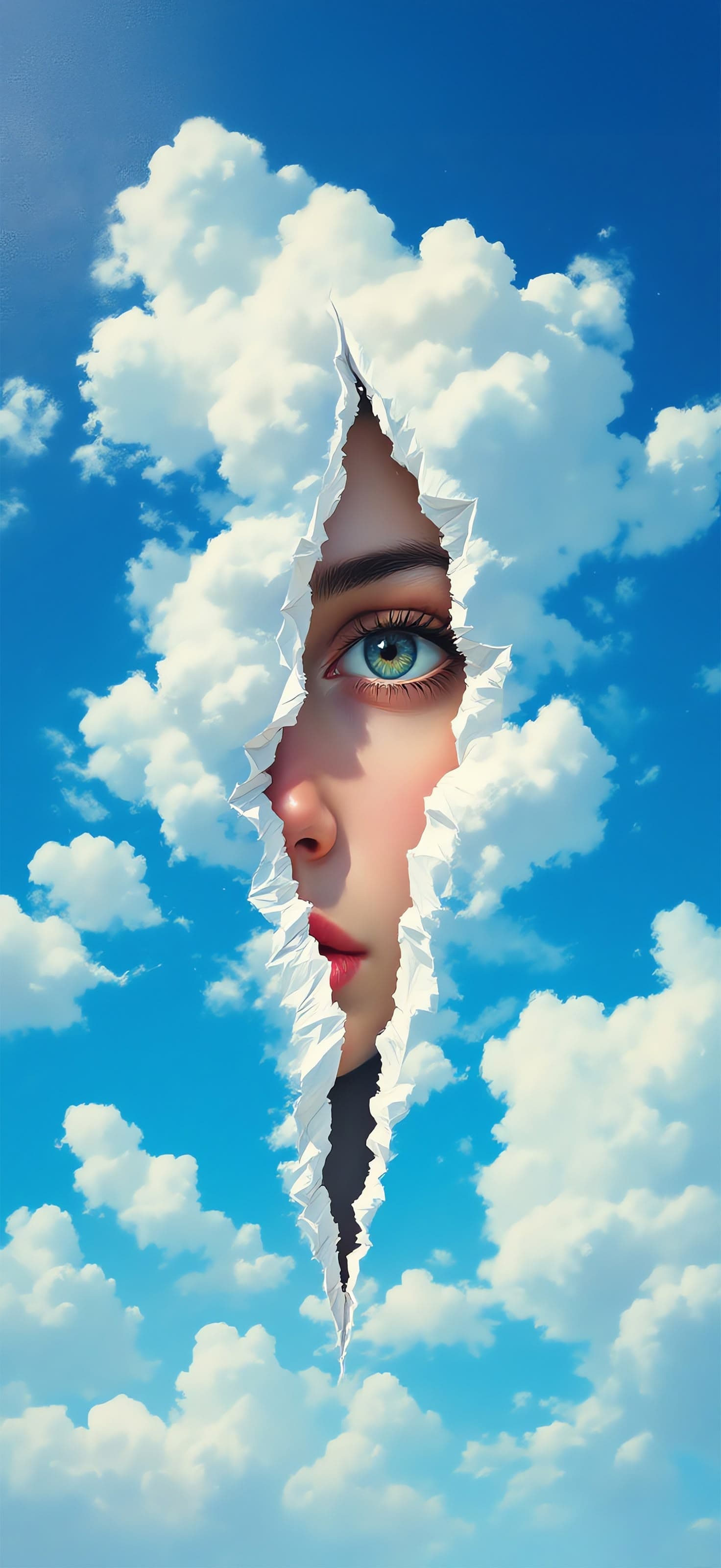 Face in Clouds - Pro phone wallpaper