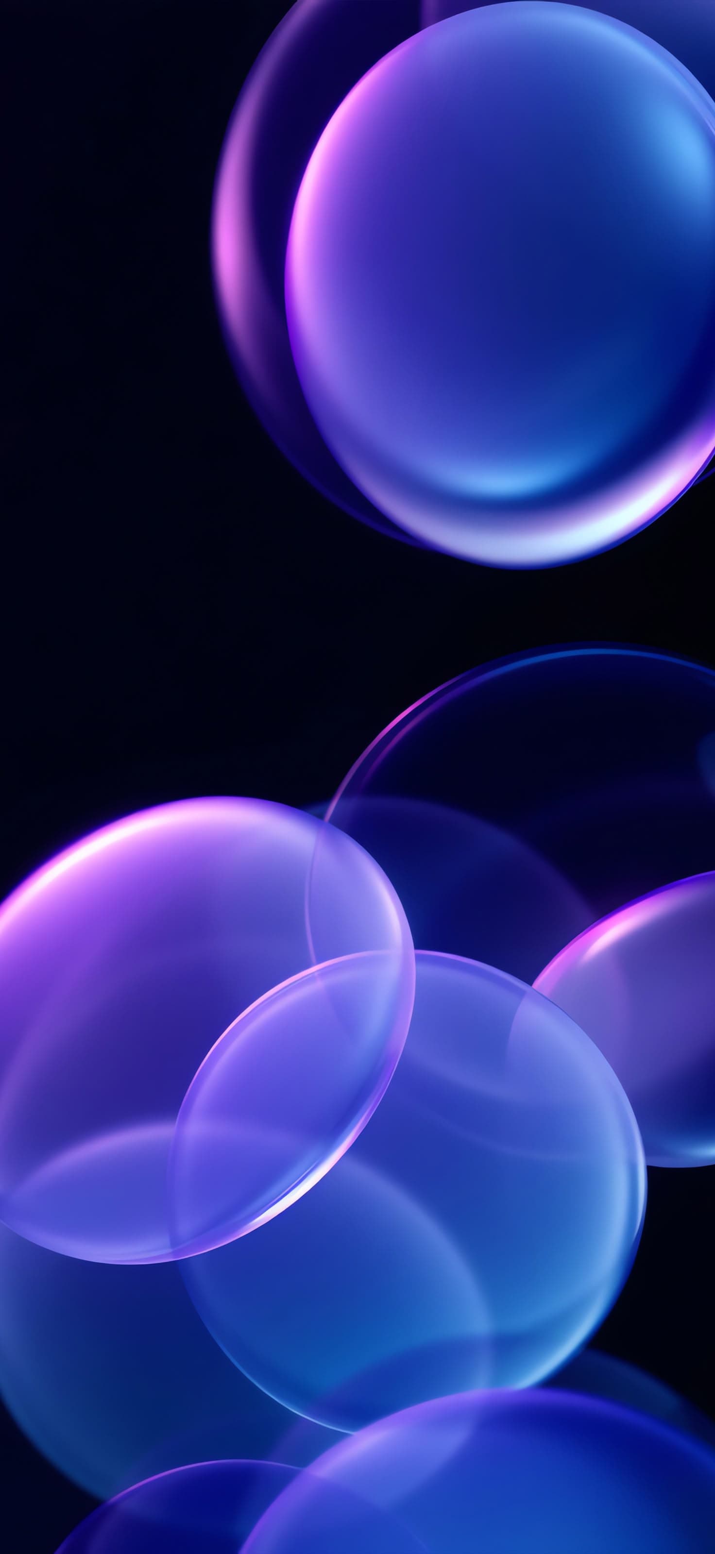 Bubbles in Purple - Pro phone wallpaper