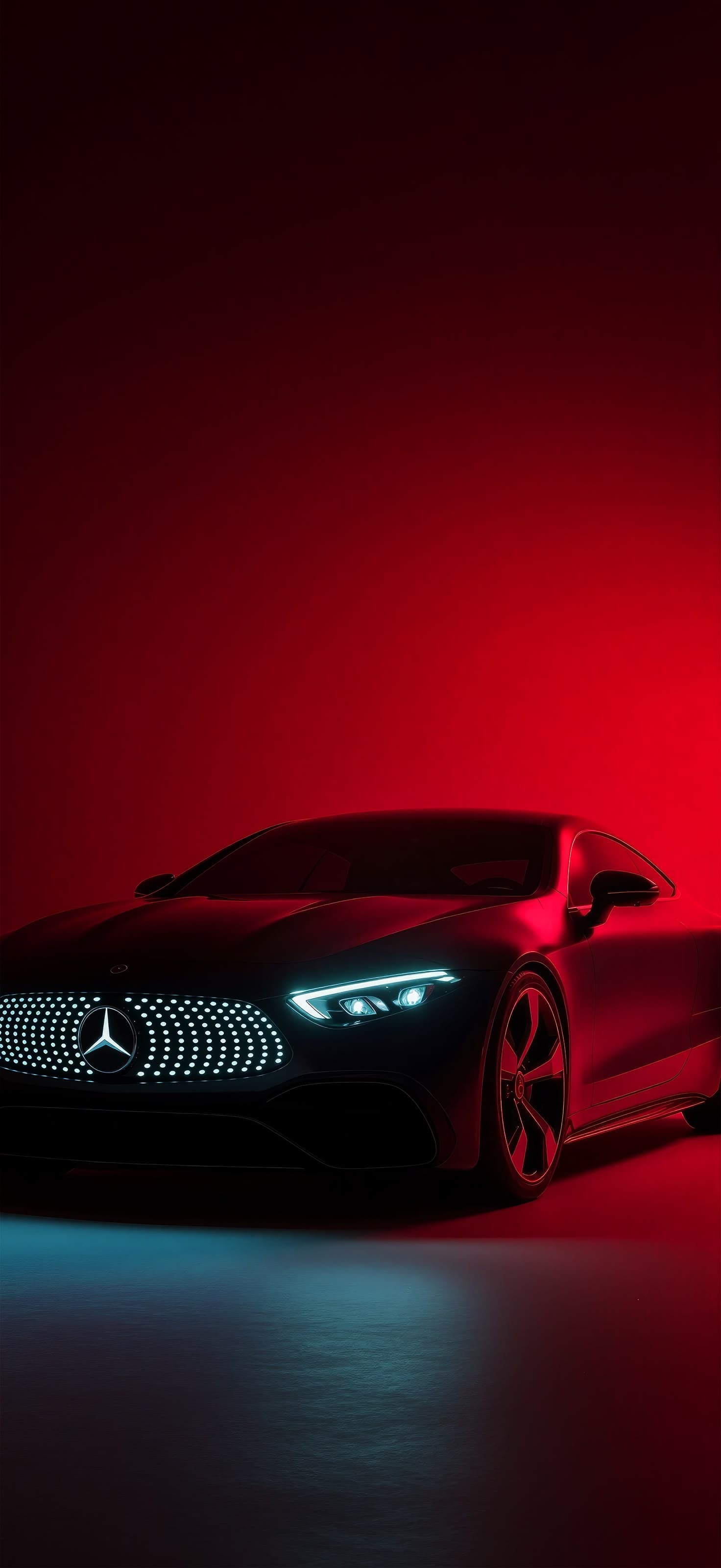 Illuminated Mercedes - Pro phone wallpaper