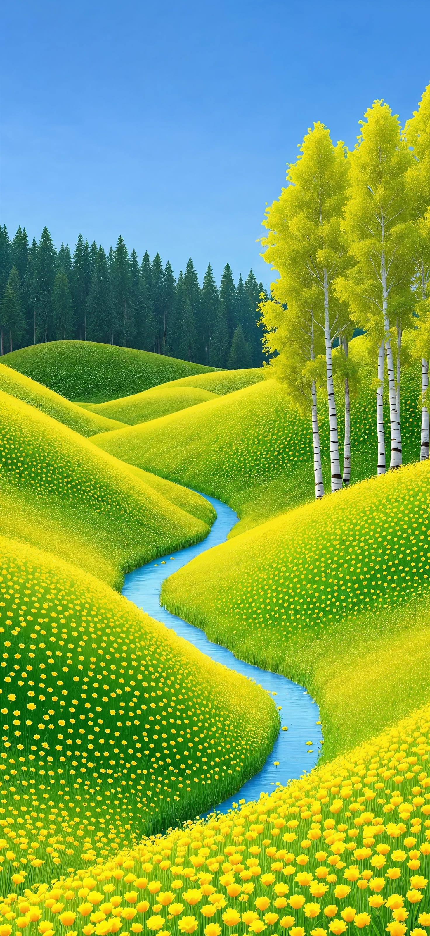 Meandering River - Pro phone wallpaper