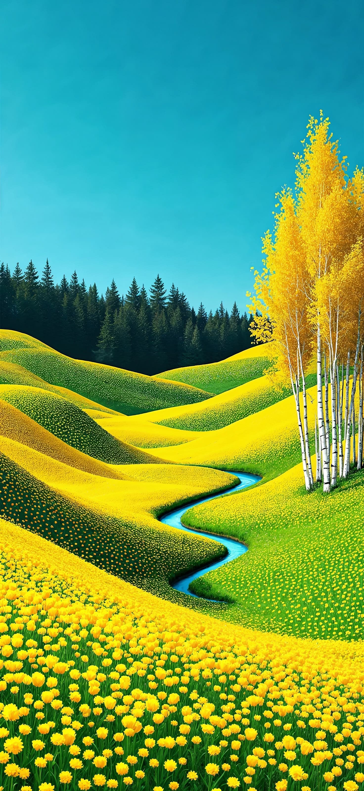 Golden Fields - Pro phone wallpaper
