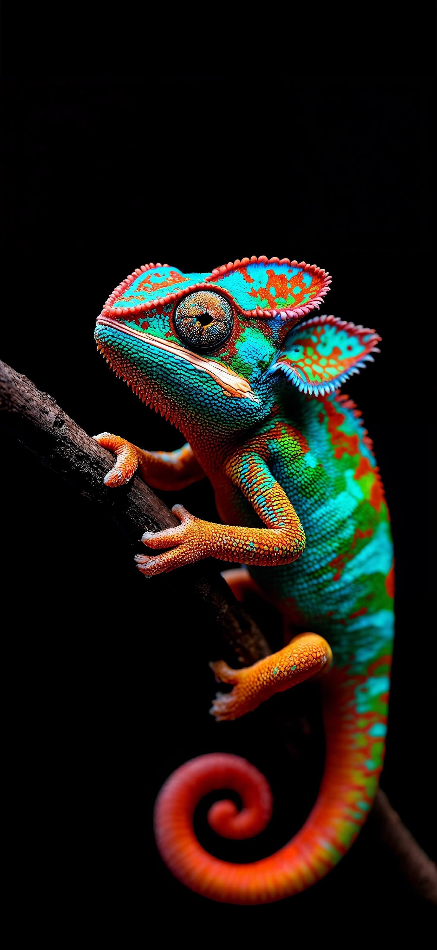 Chameleon Close-up - Pro phone wallpaper