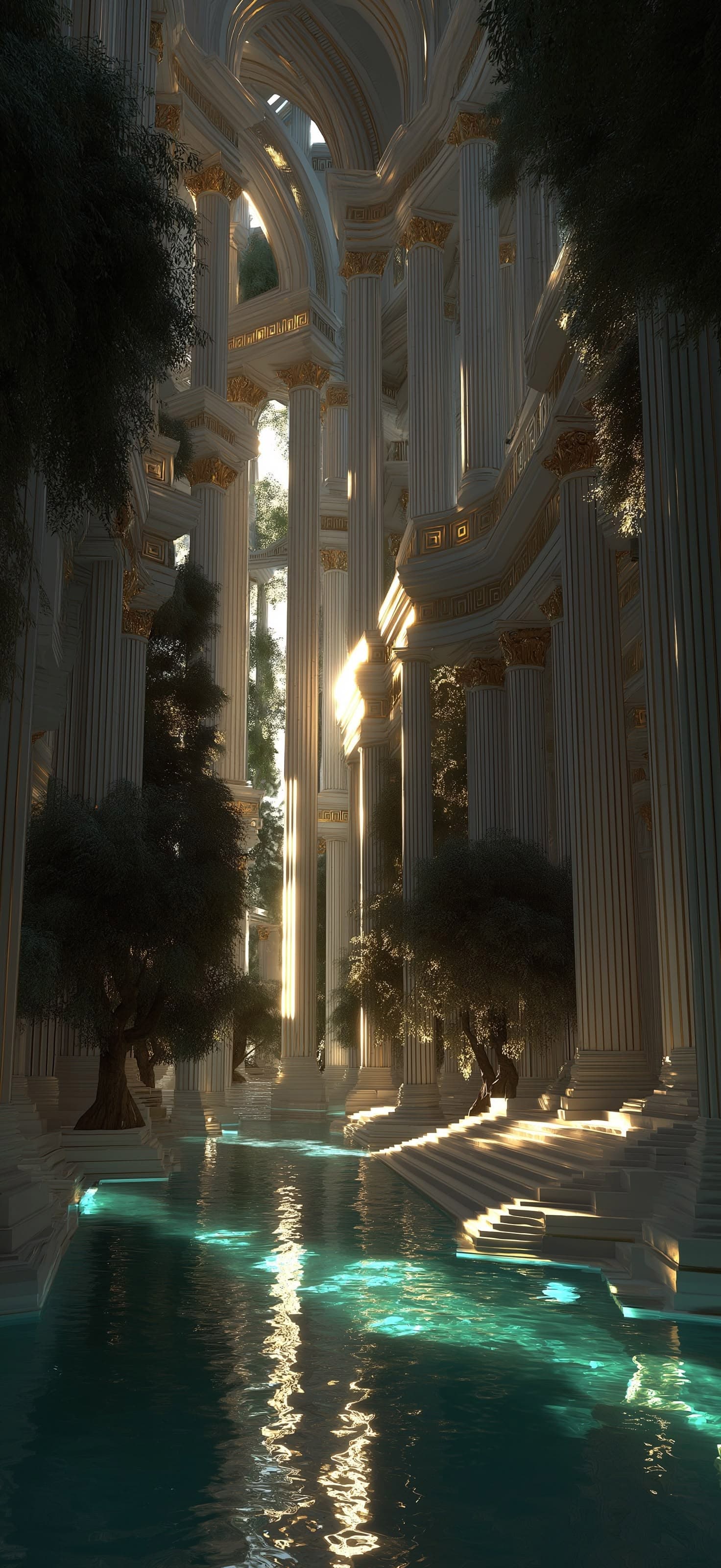 Majestic Pool Interior - Pro phone wallpaper