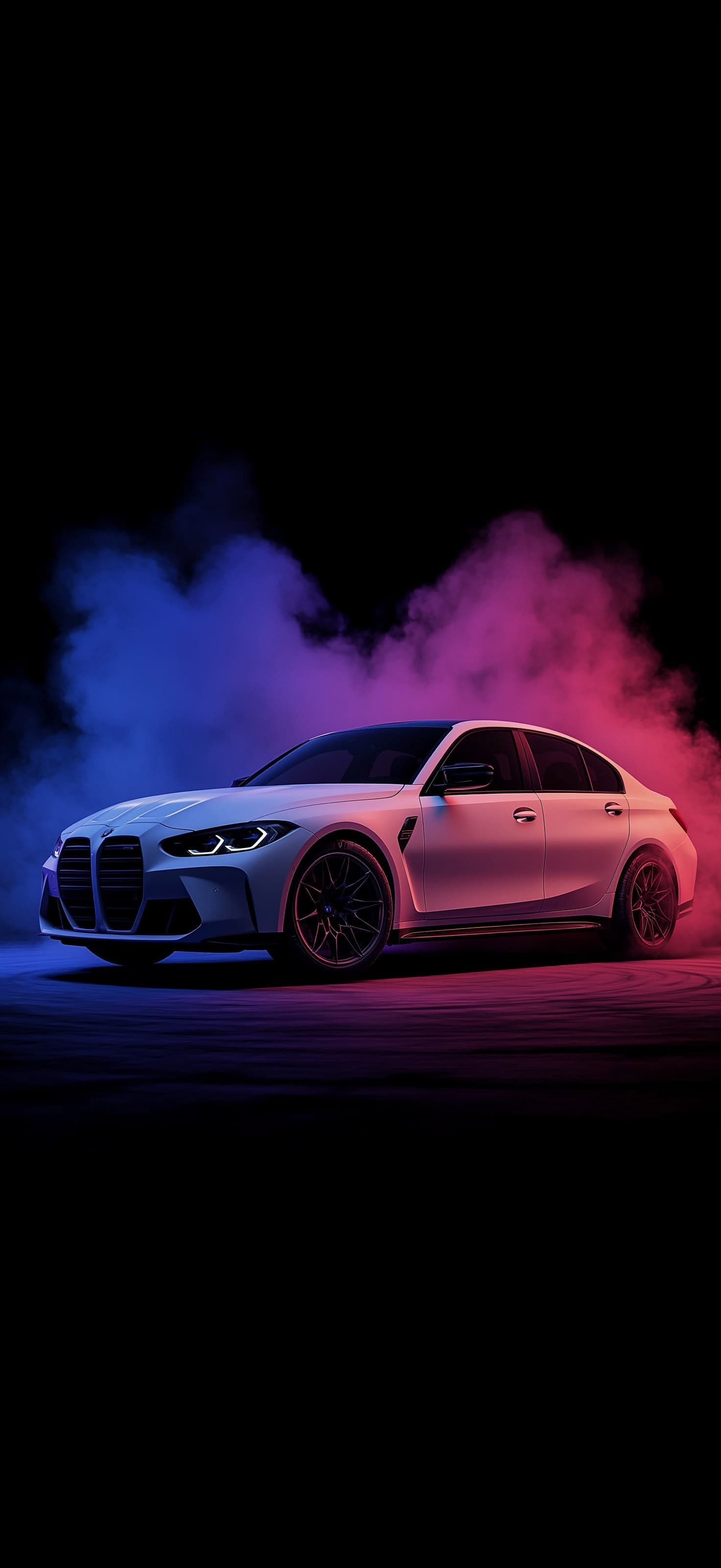 BMW with Color Smoke - Pro phone wallpaper