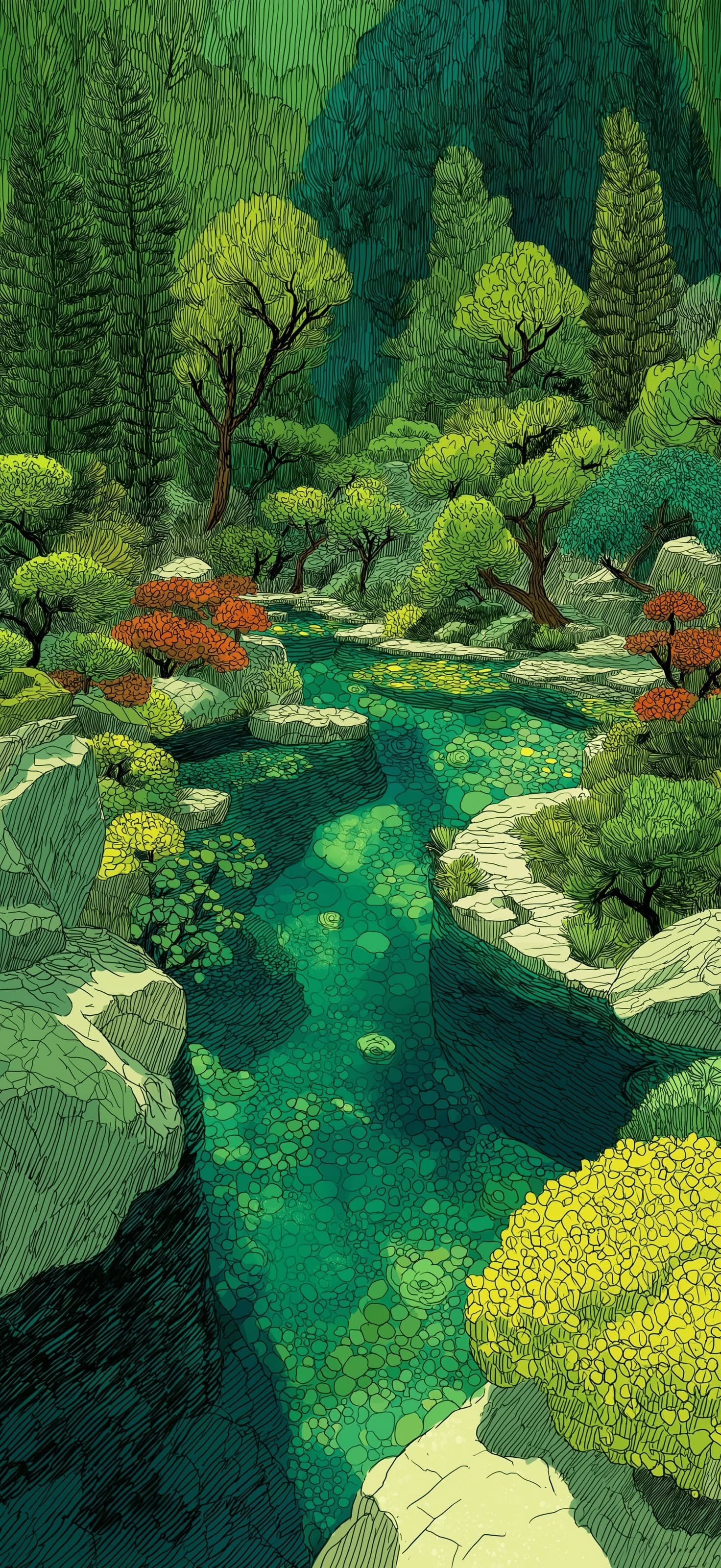 Lush Green Landscape - Pro phone wallpaper
