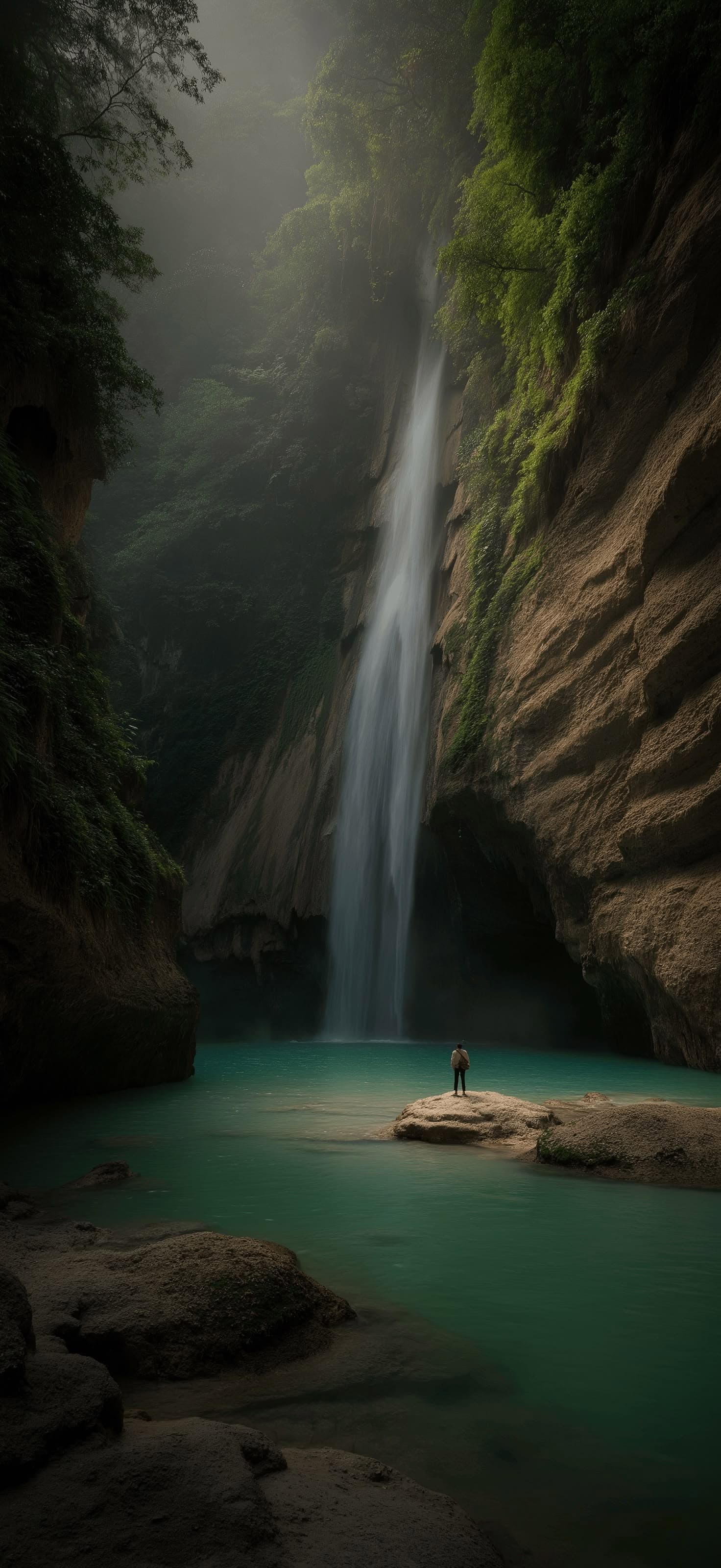 Hidden Waterfall - Pro phone wallpaper