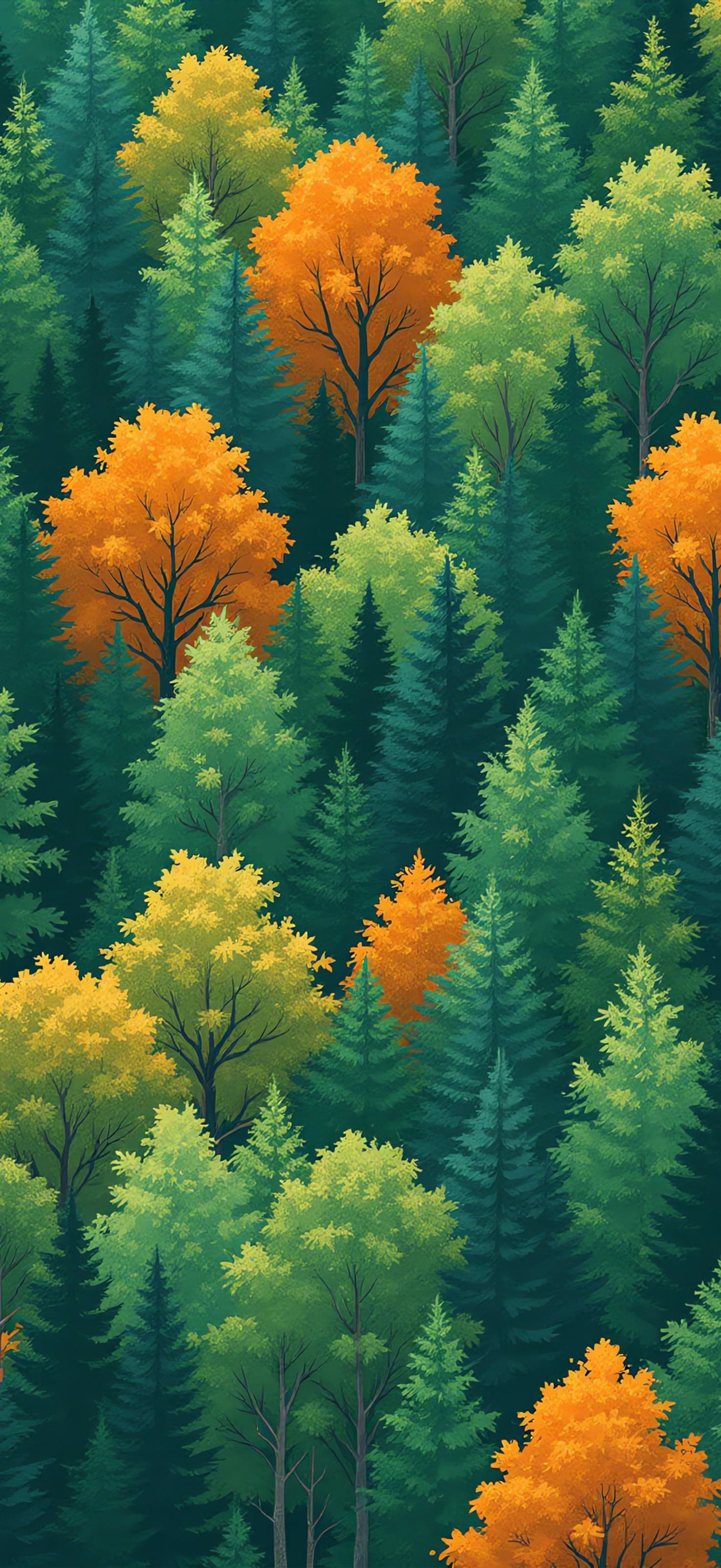 Vibrant Forest - Pro phone wallpaper