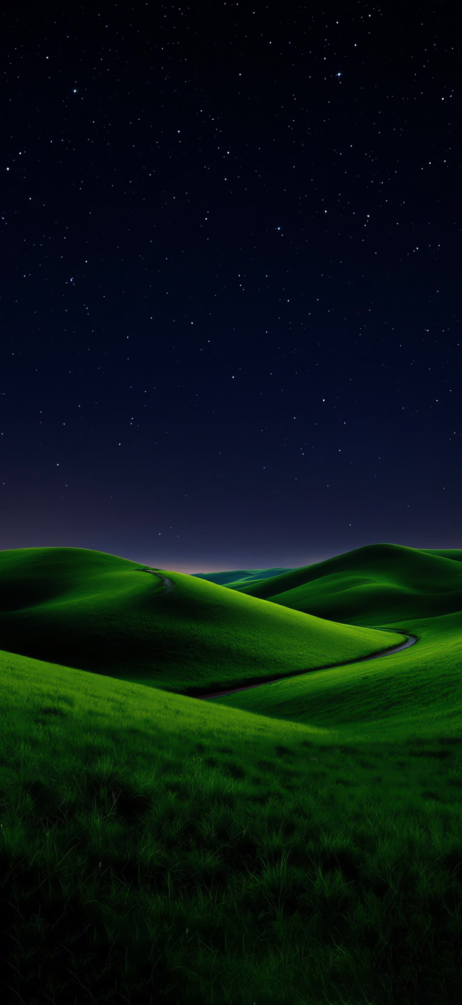 Moonlit Hills - Pro phone wallpaper