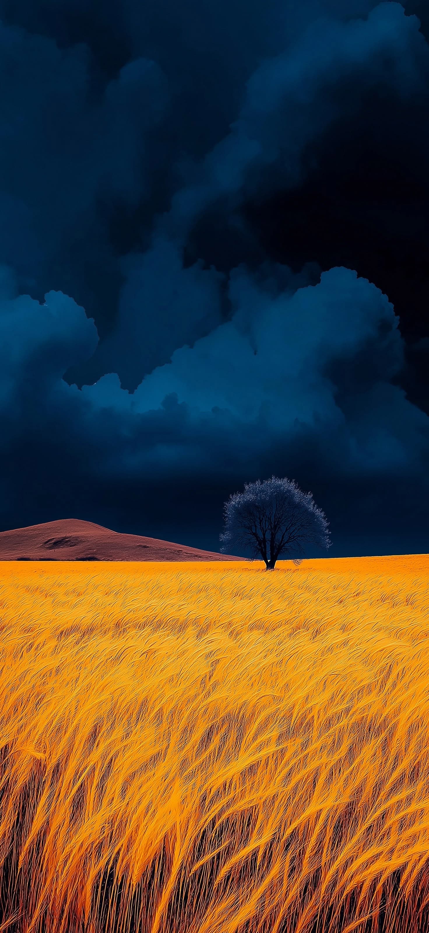 Wheat Under Clouds - Pro phone wallpaper