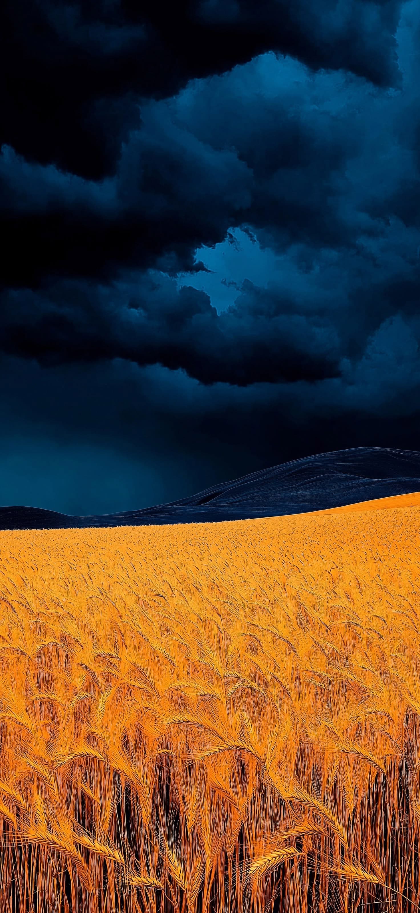 Wheat Under Clouds 2 - Pro phone wallpaper