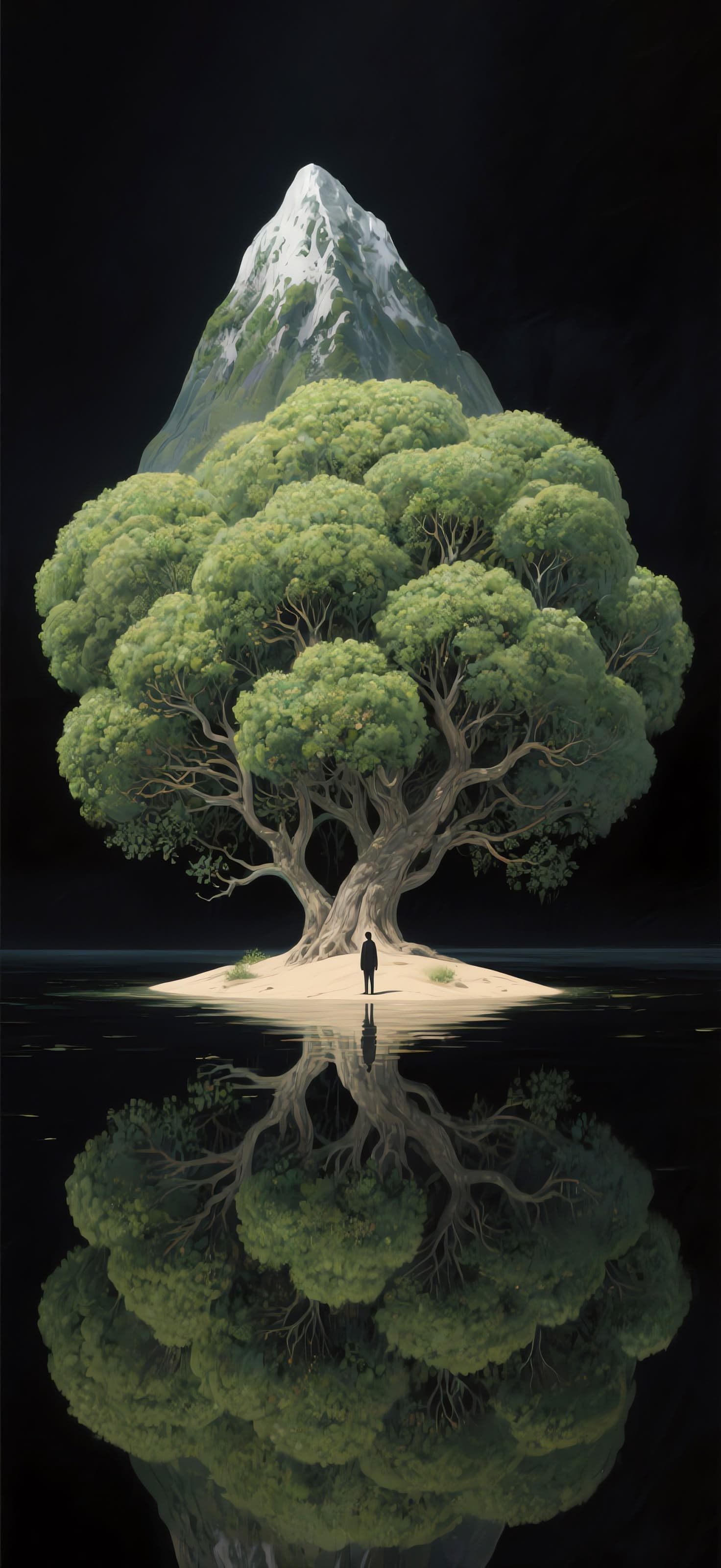 Tree Reflection 3 - Pro phone wallpaper