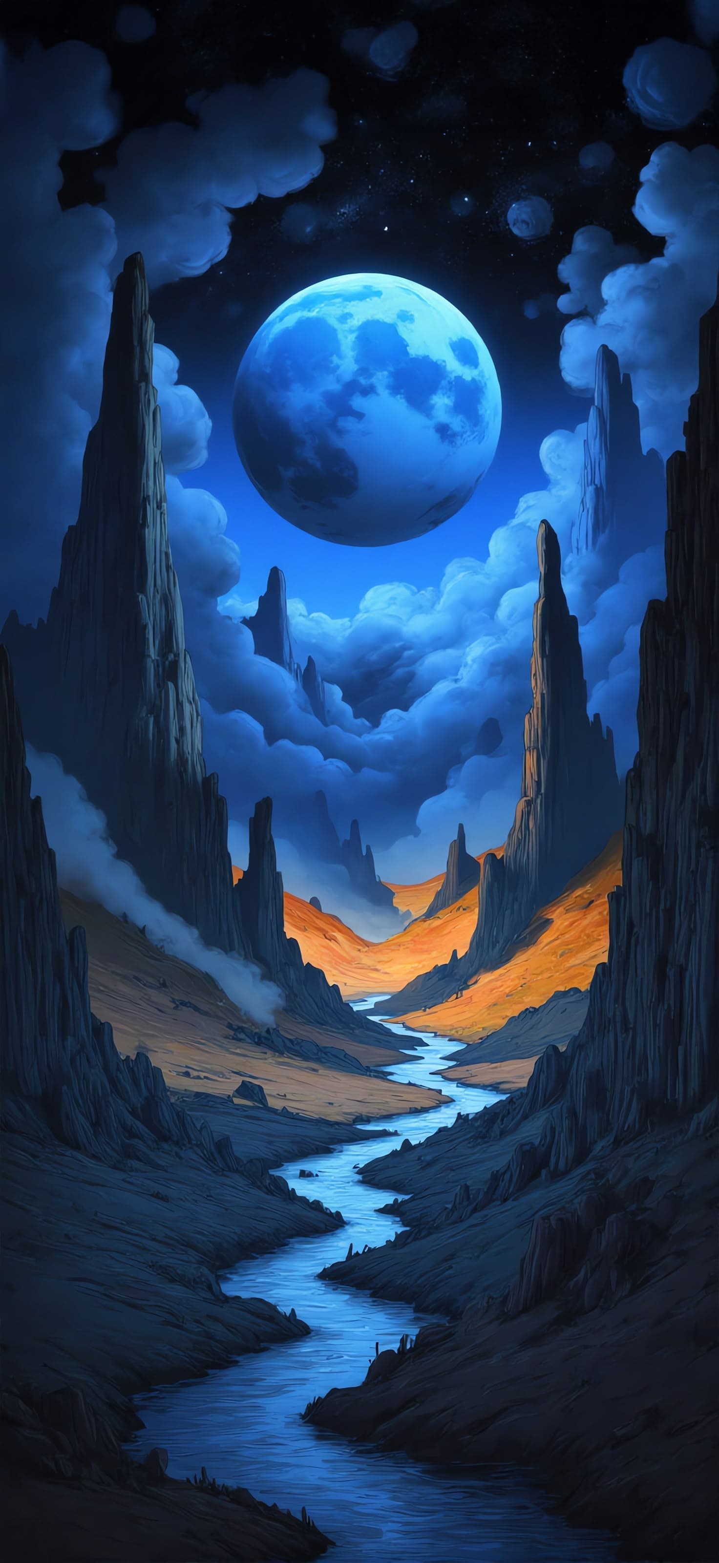 Blue Moon 1 - Pro phone wallpaper