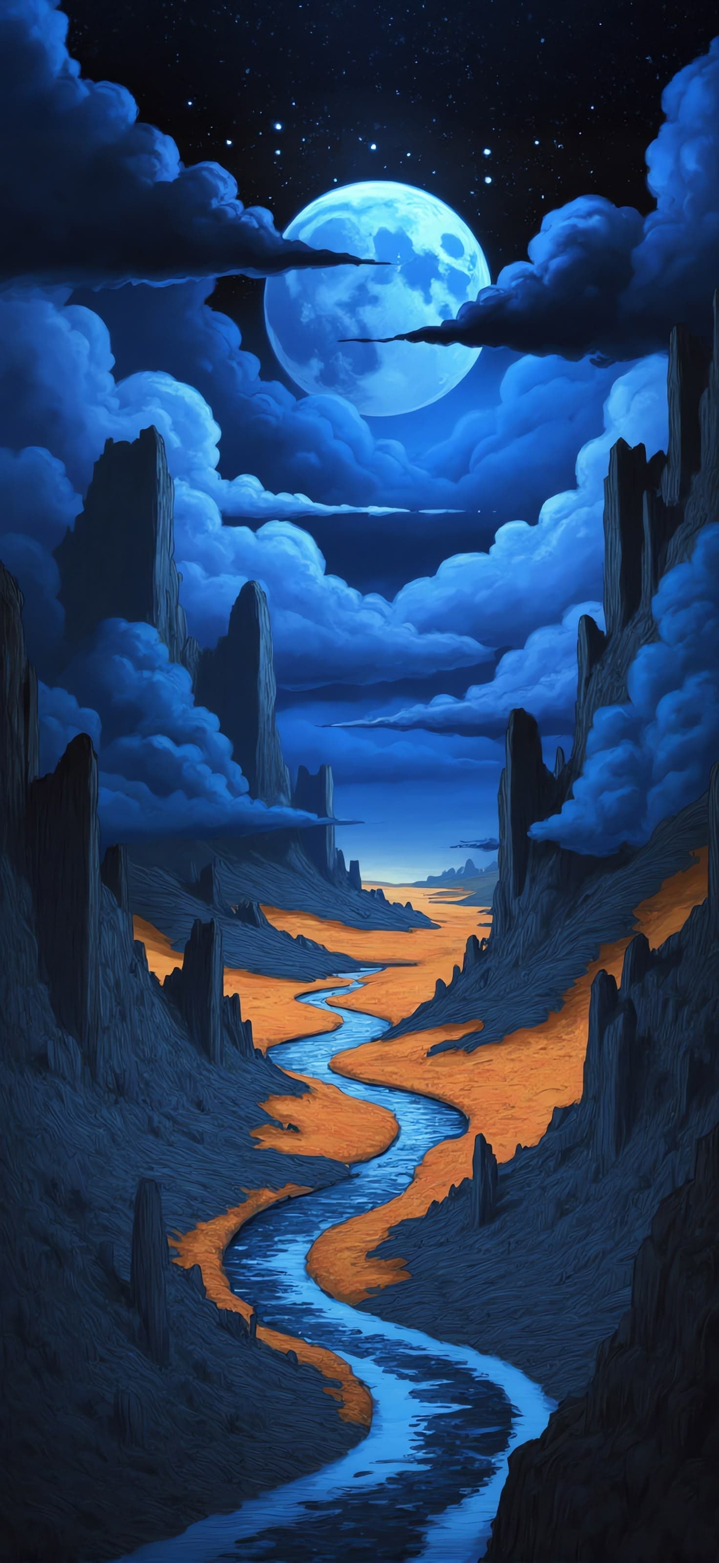Blue Moon 2 - Pro phone wallpaper