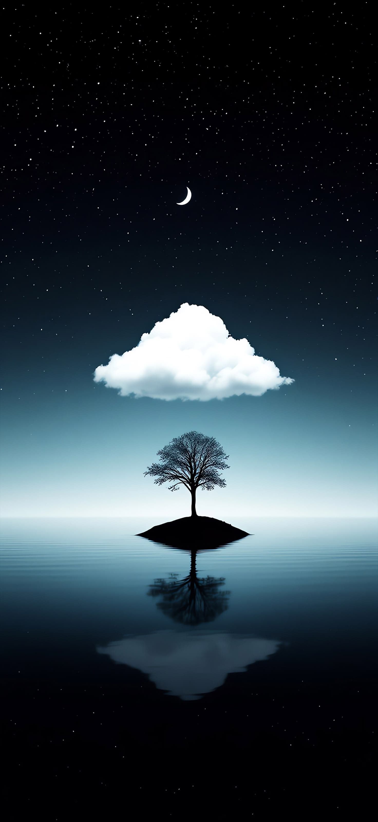 Dark Scenery with tree and cloud on top 3 - Pro phone wallpaper