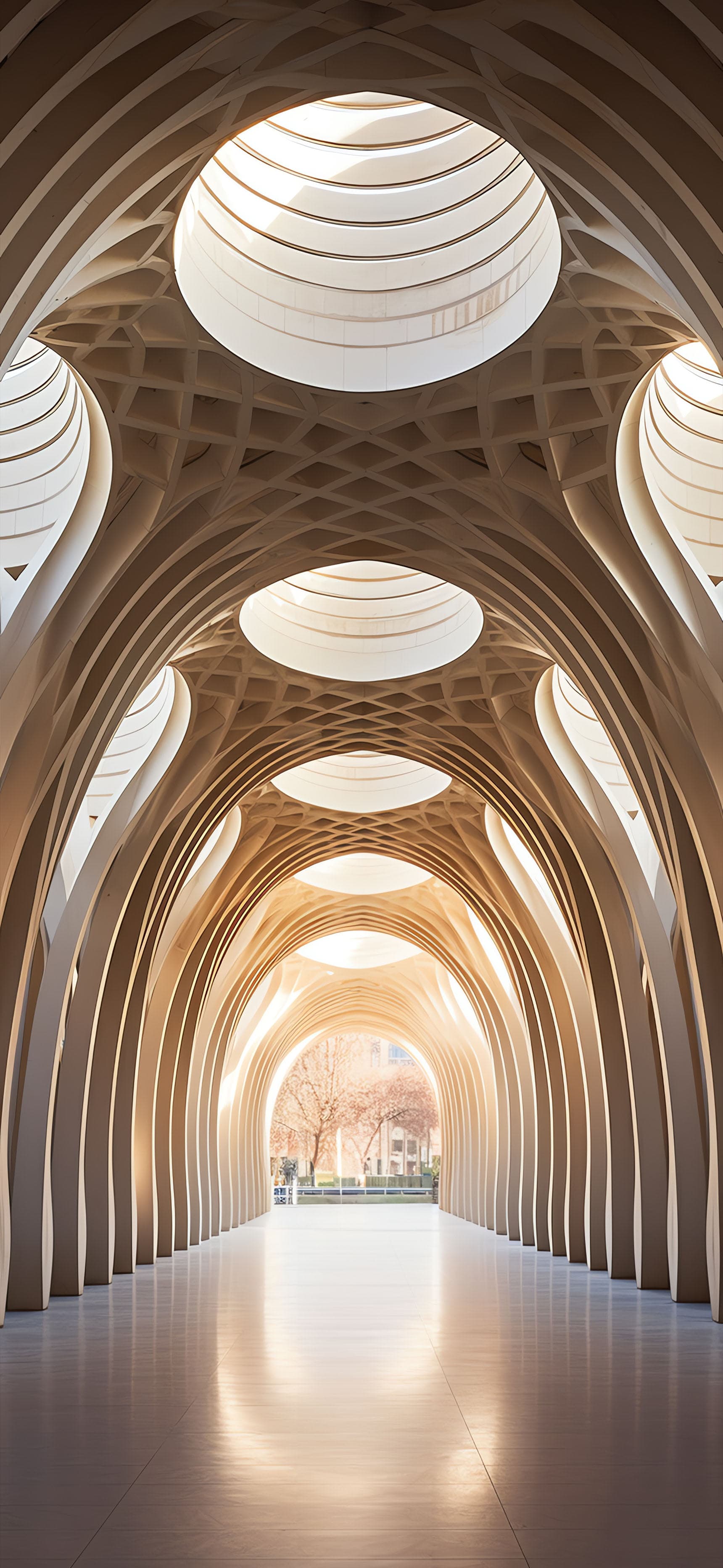 Arched Ceiling Light - Pro phone wallpaper