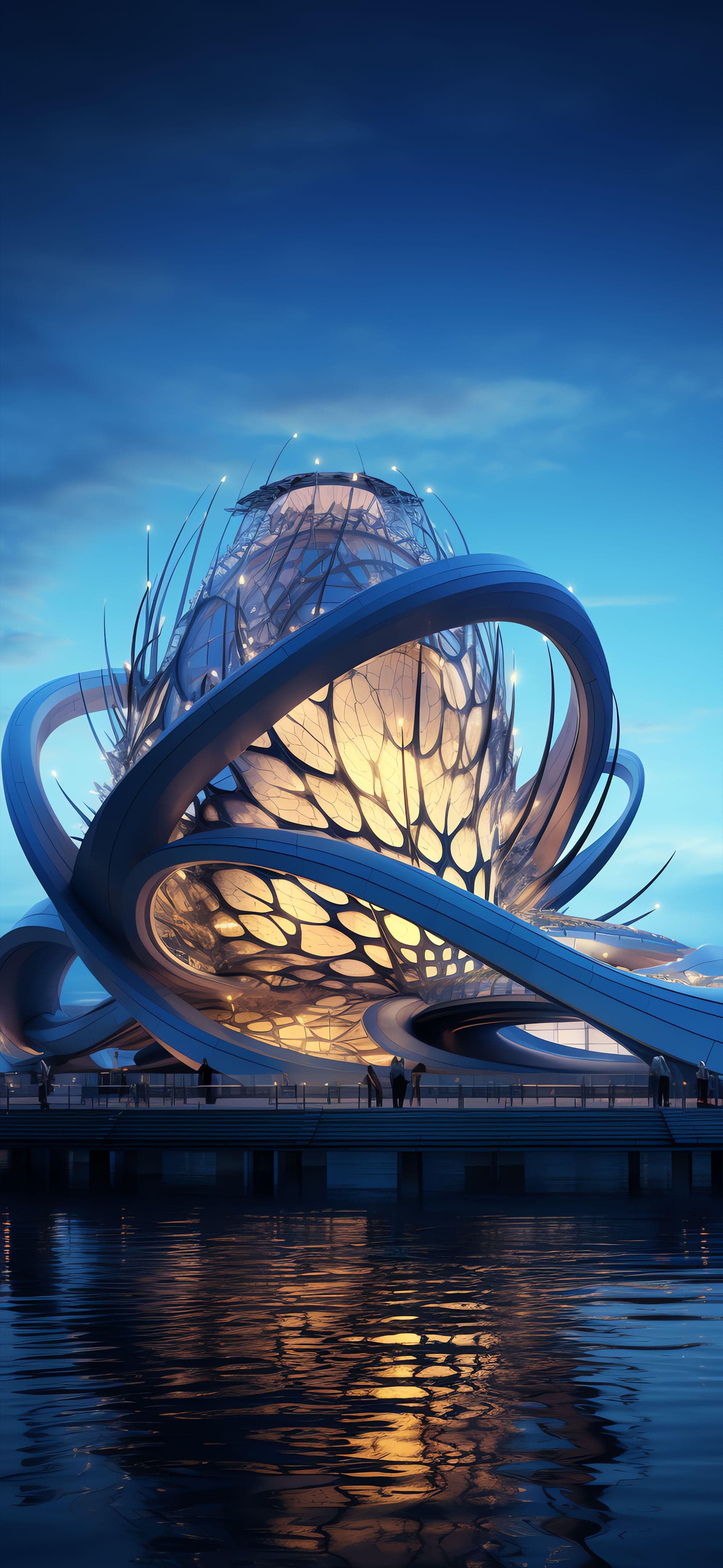 Futuristic Building Design - Pro phone wallpaper
