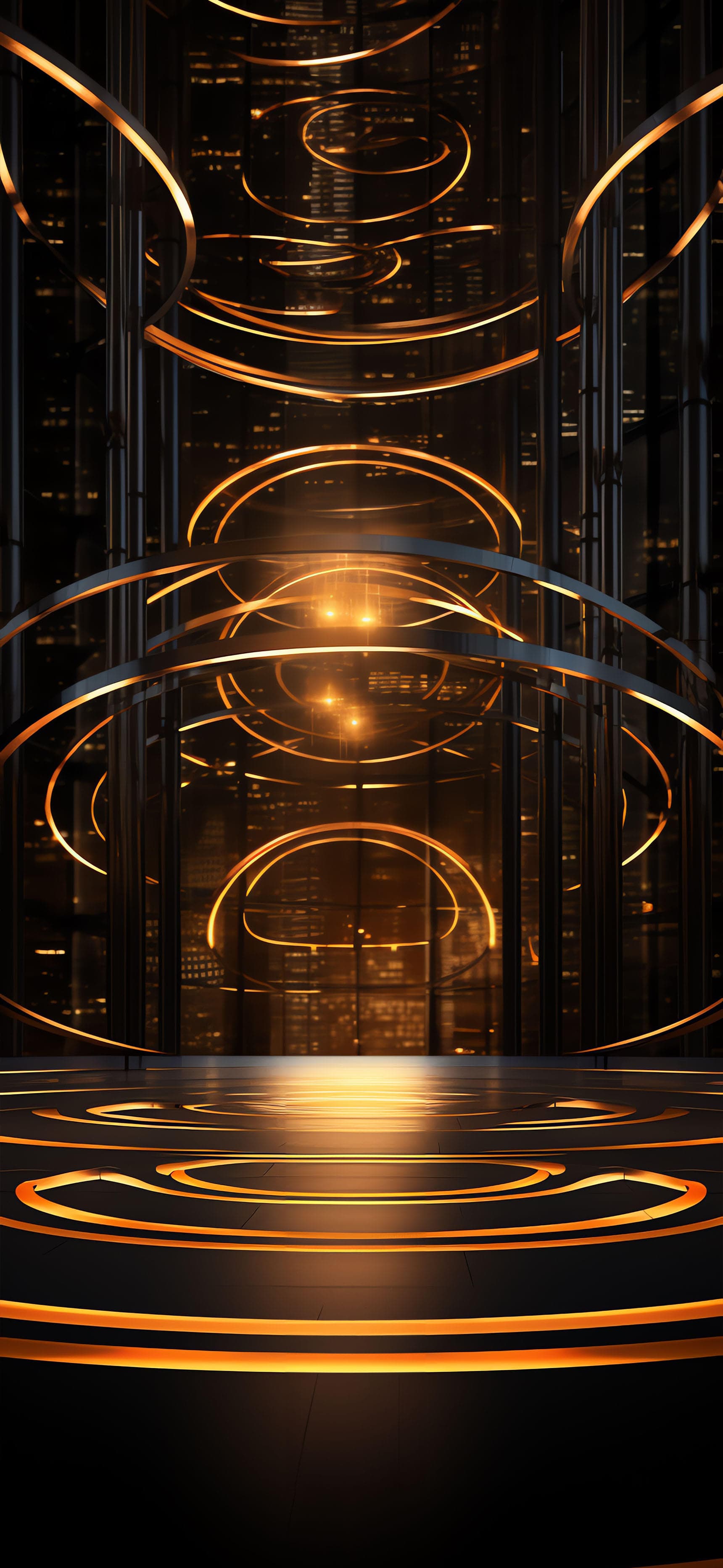 Golden Stage Rings - Pro phone wallpaper