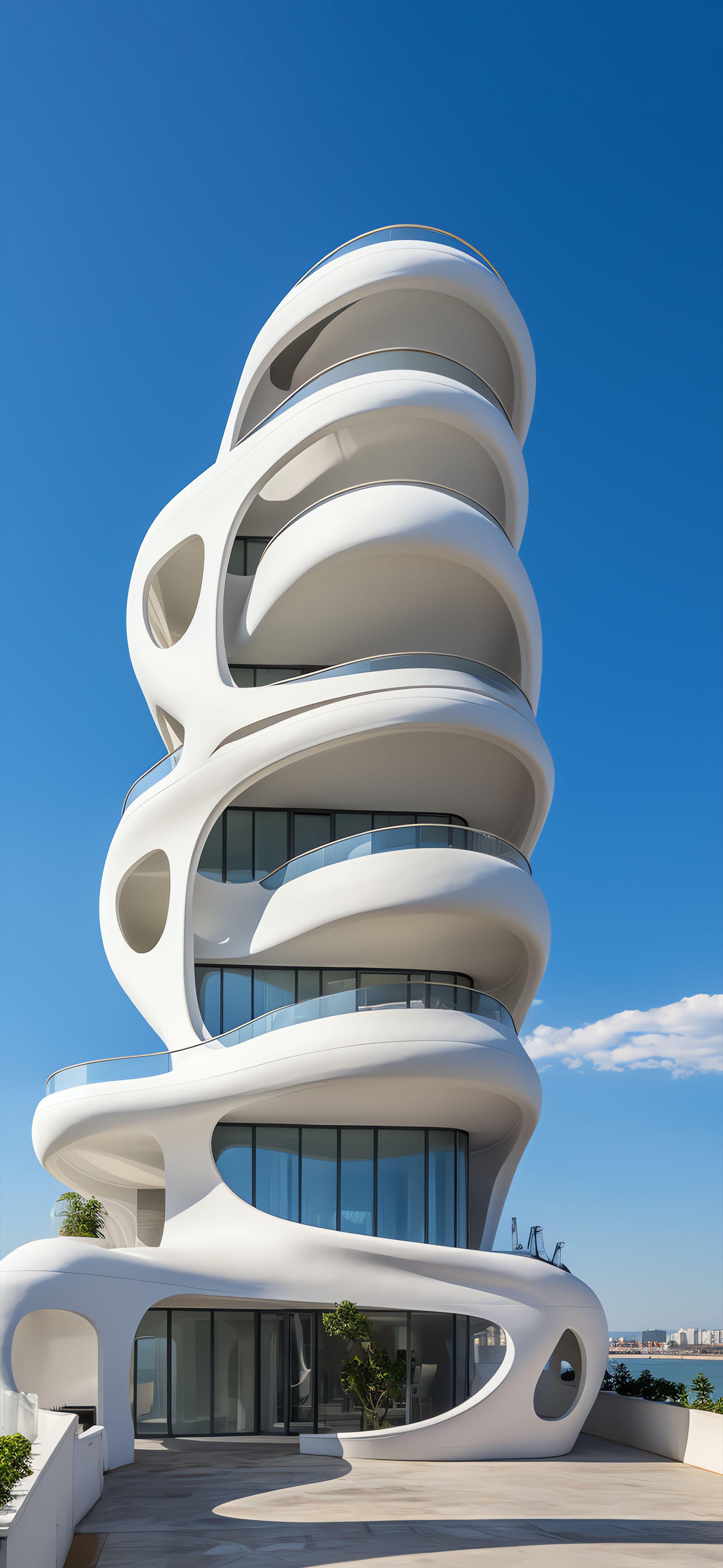Sculptural Building Design - Pro phone wallpaper