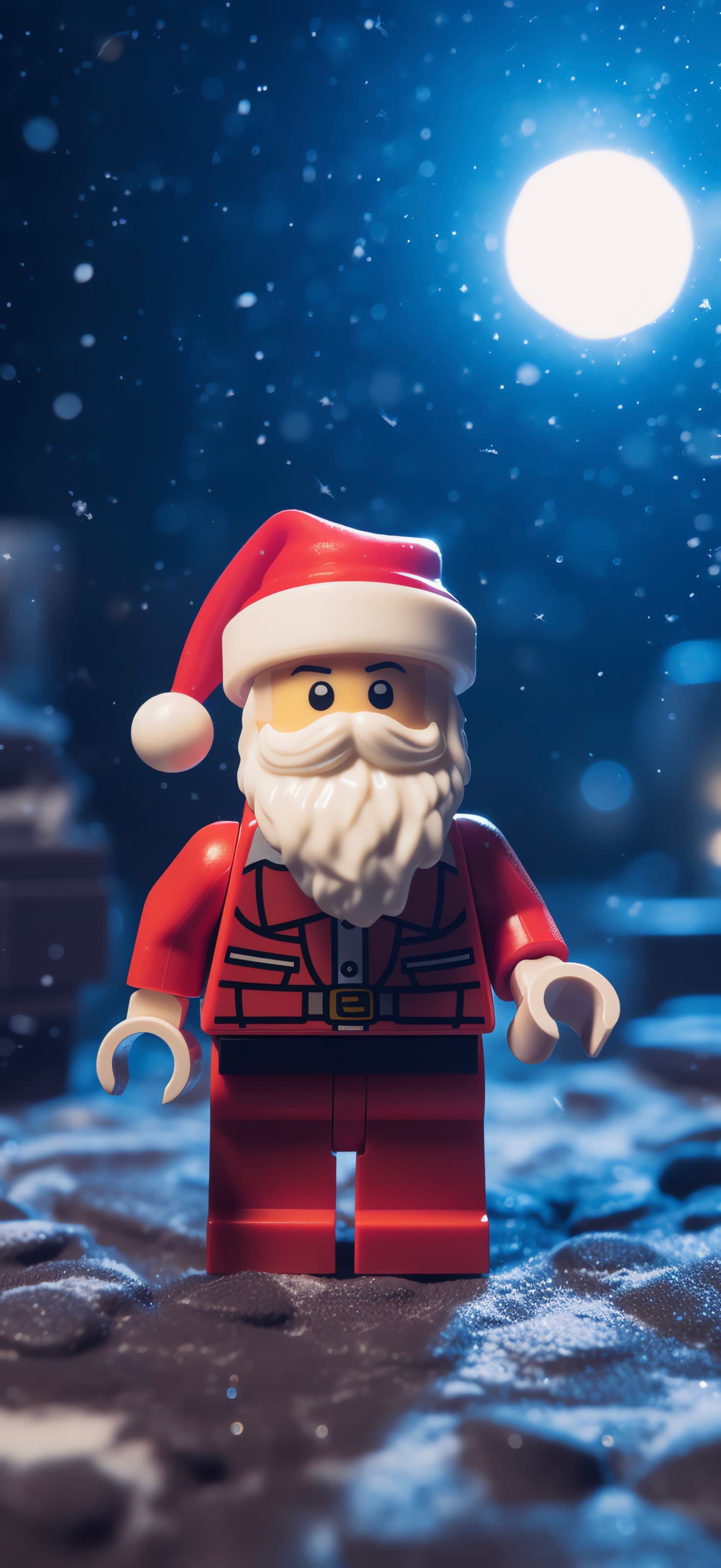 Lego Santa Moon - Pro phone wallpaper