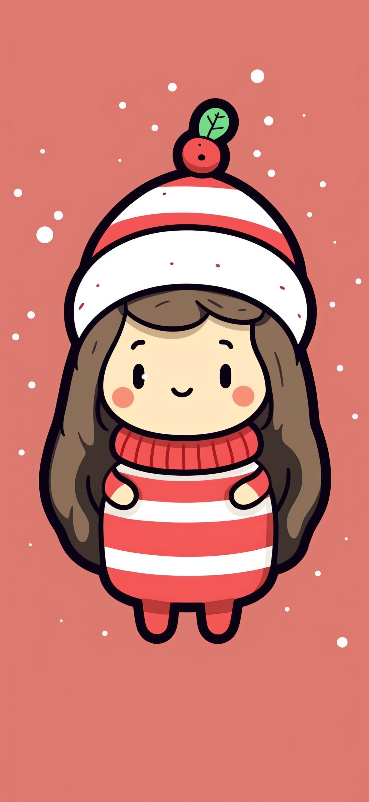 Cute Winter Girl - Pro phone wallpaper