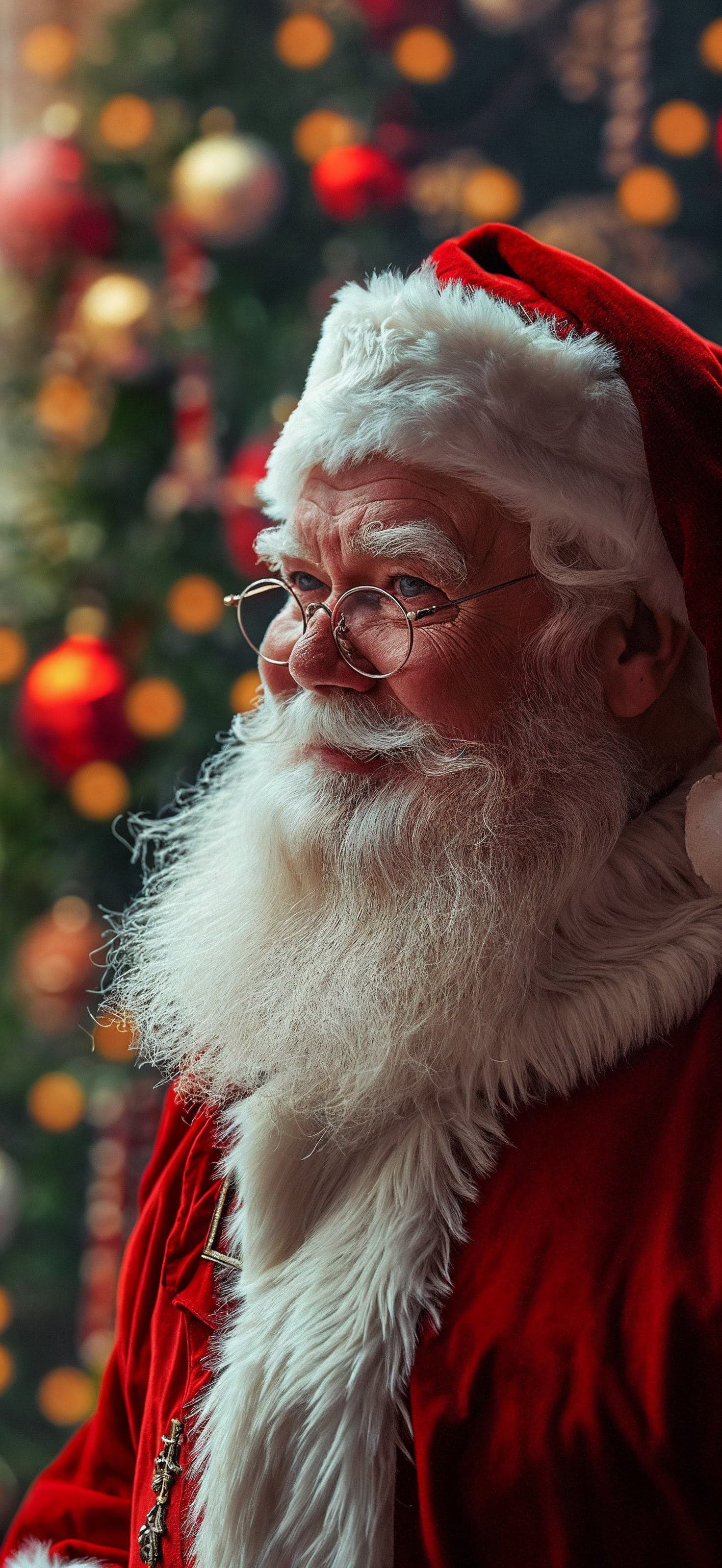 Santa's Gentle Smile - Pro phone wallpaper