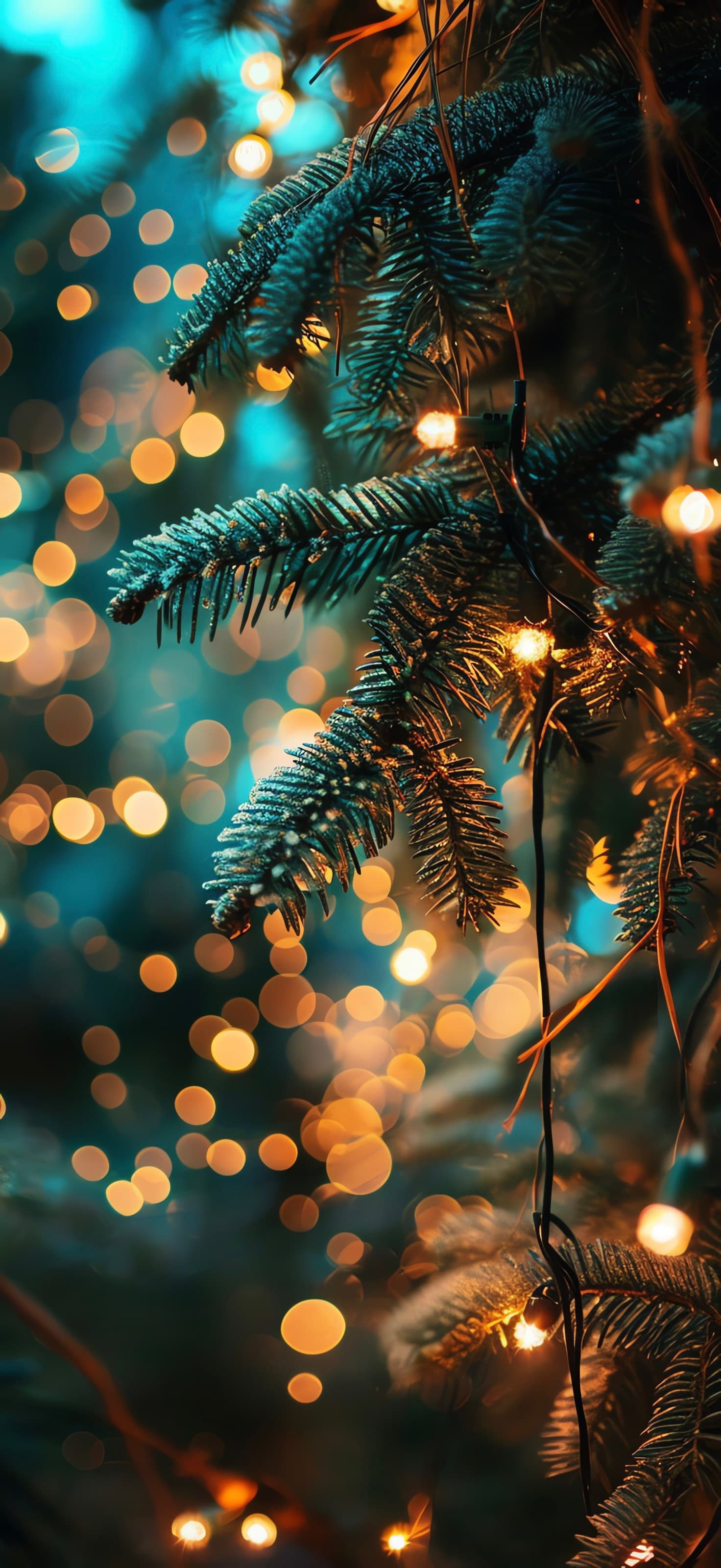 Christmas Tree Bokeh - Pro phone wallpaper