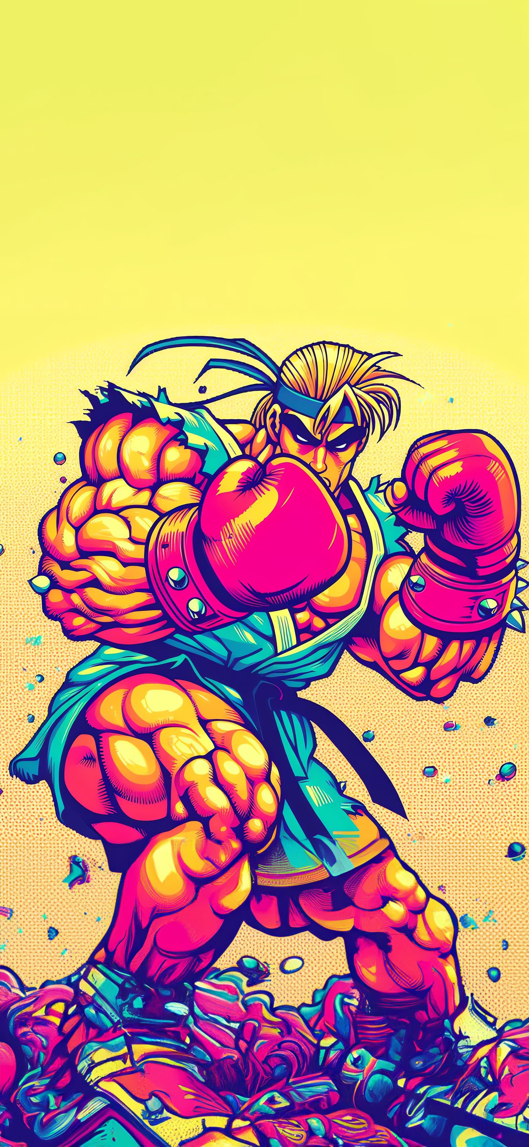 Retro Fighter Power - Pro phone wallpaper