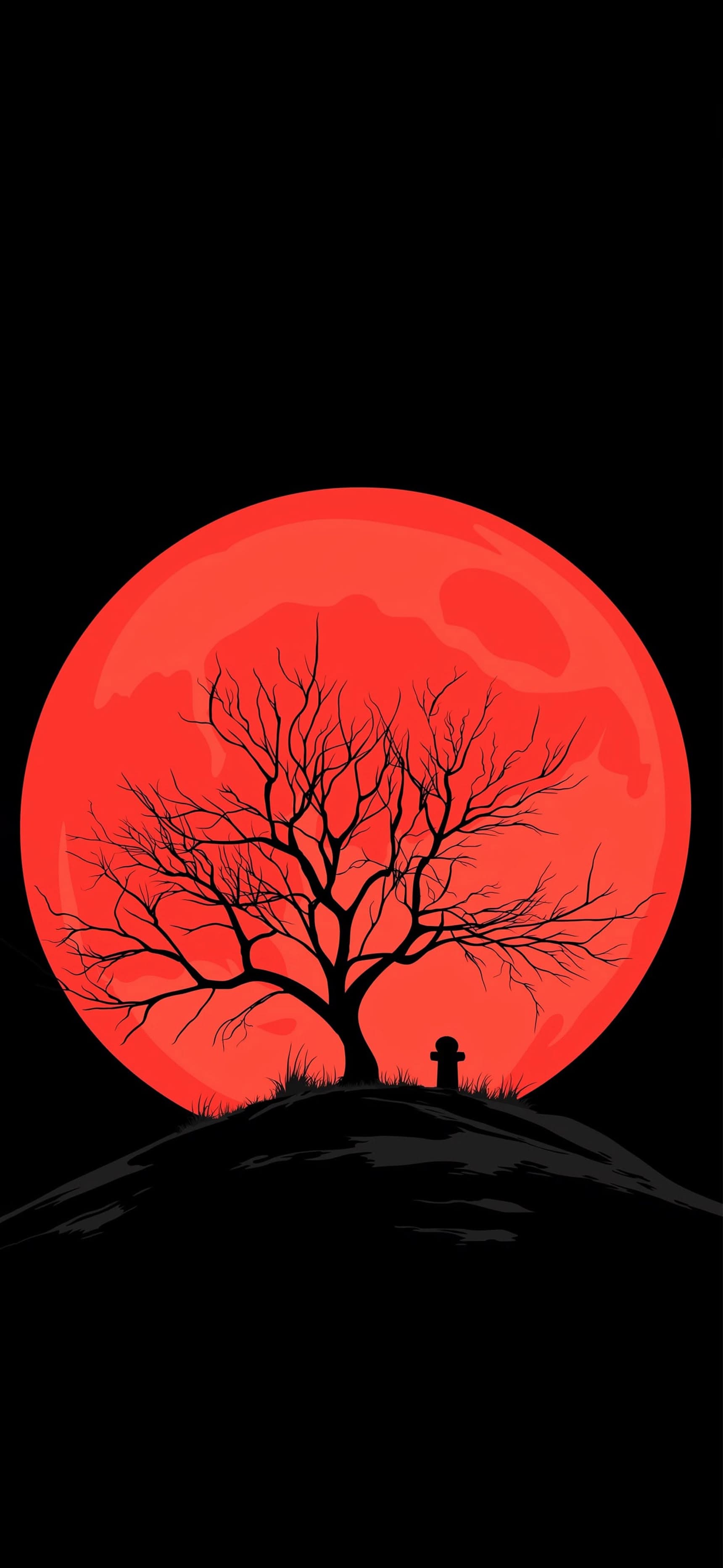 Blood Moon Tree - Pro phone wallpaper