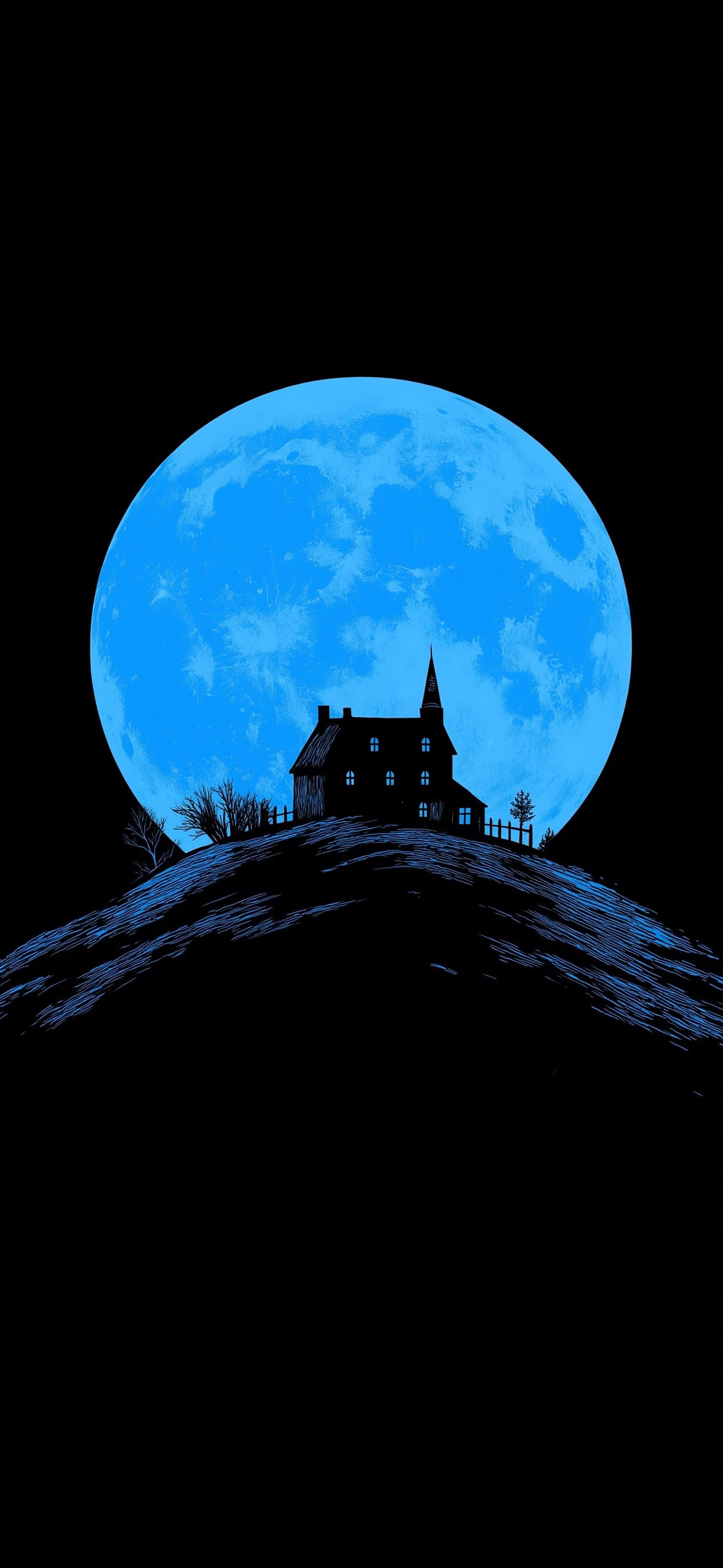 Blue Moon House - Pro phone wallpaper