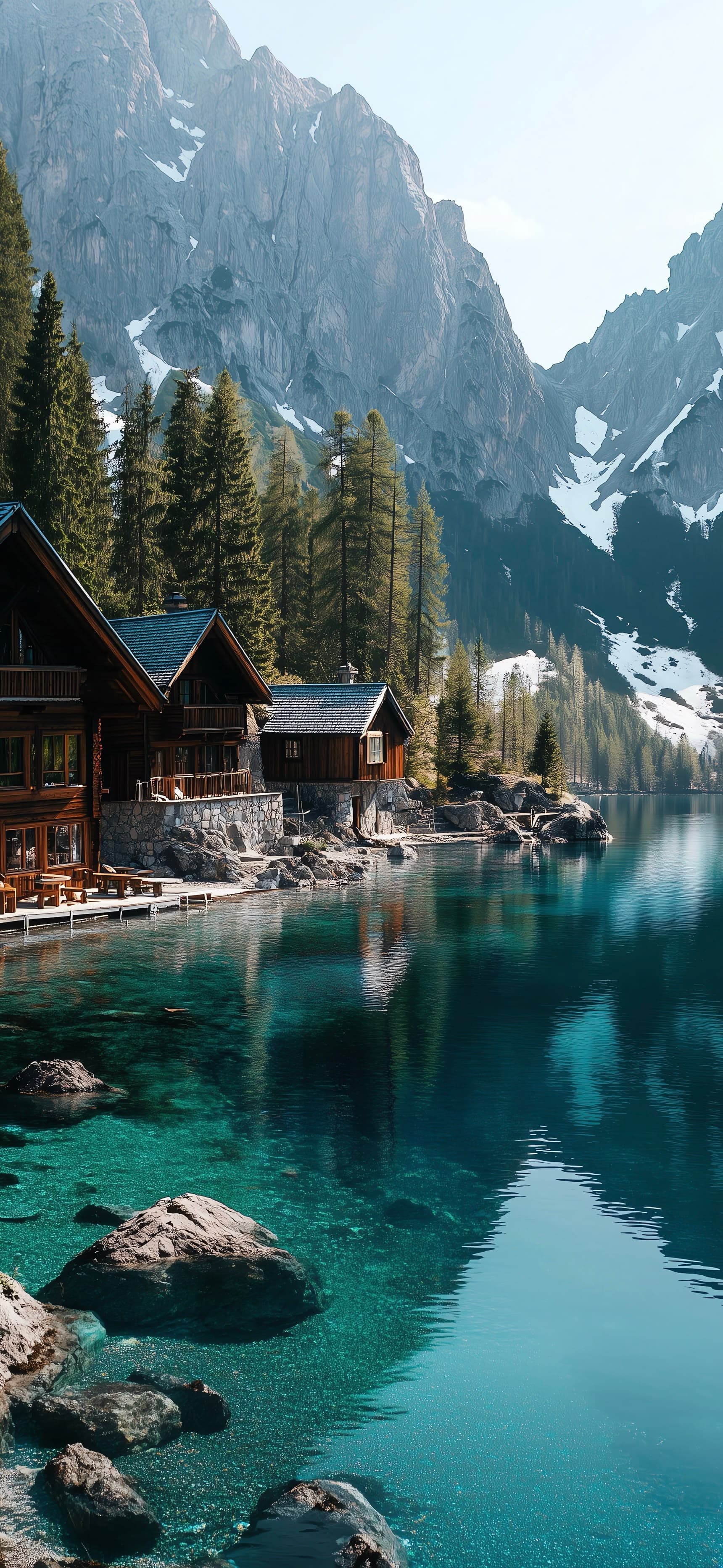 Lakeside Cabin Retreat - Pro phone wallpaper