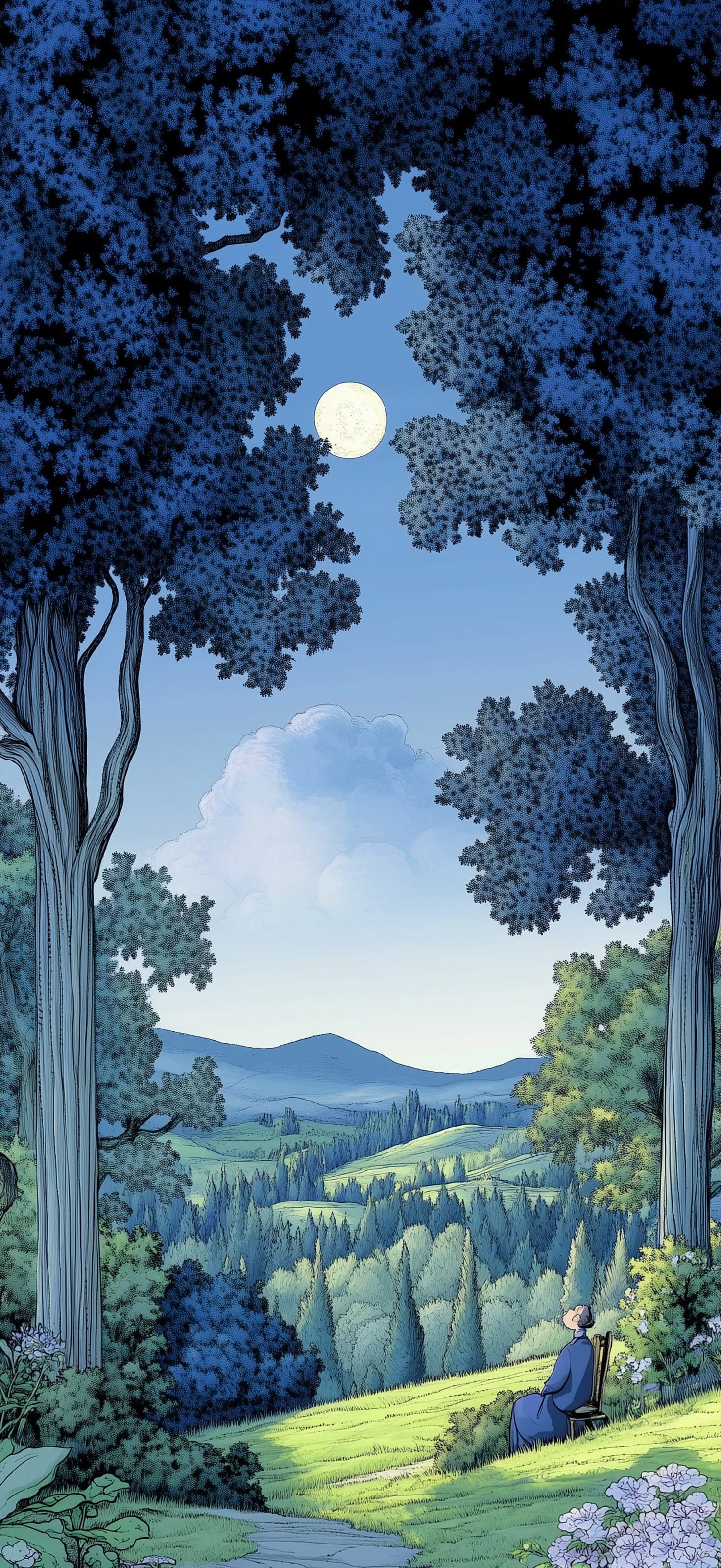 Moonlit View - Pro phone wallpaper