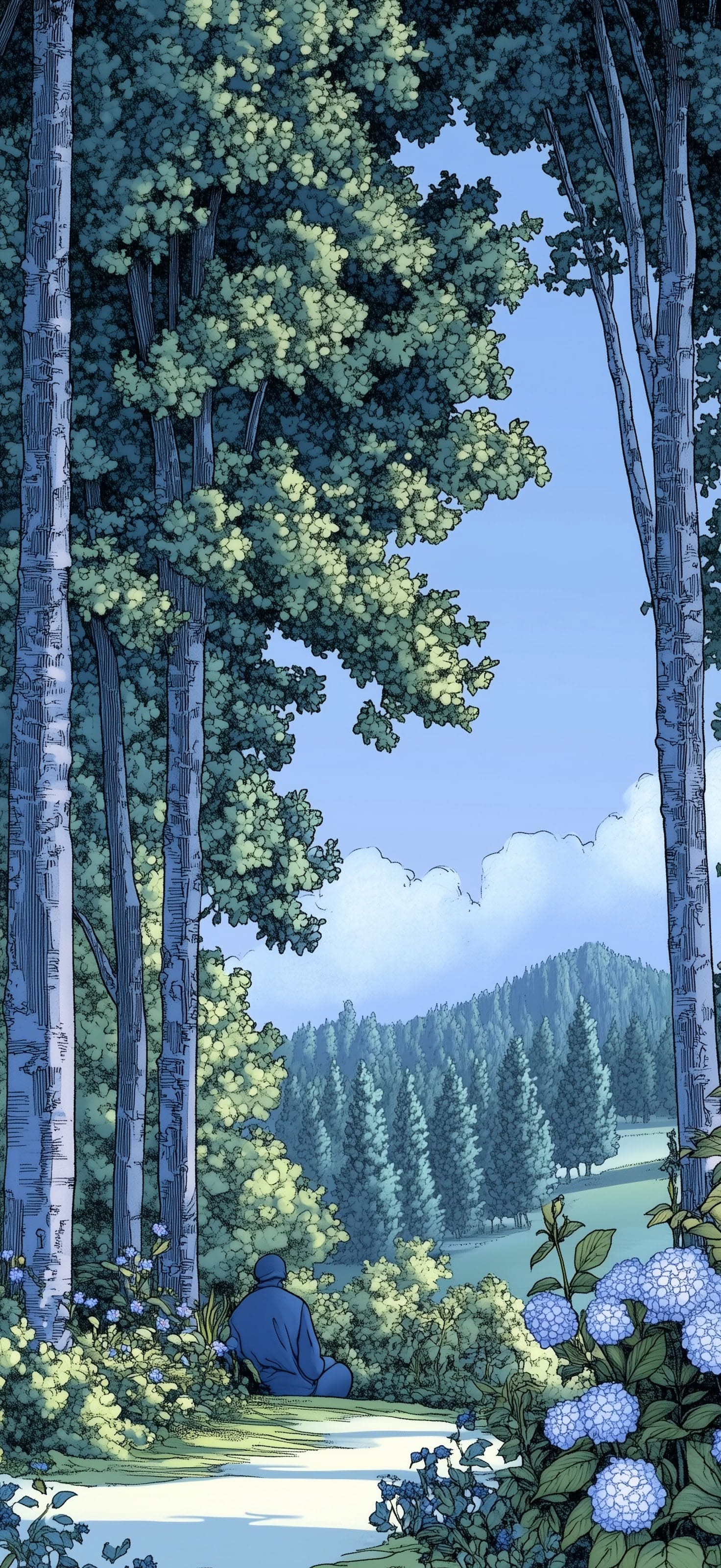 Serene Forest Scene - Pro phone wallpaper