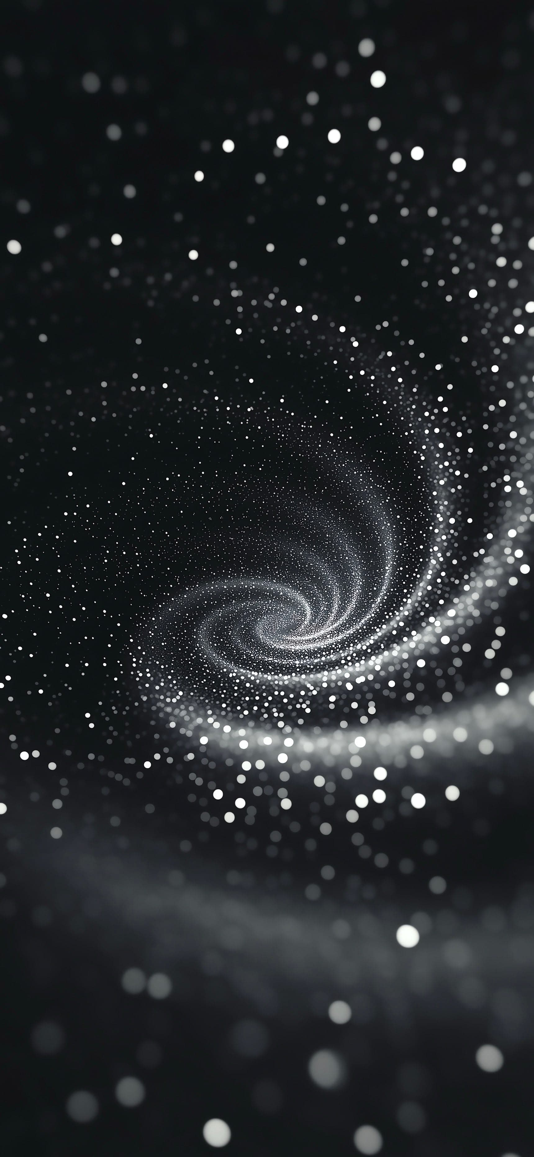 Cosmic Silver Swirl - Pro phone wallpaper