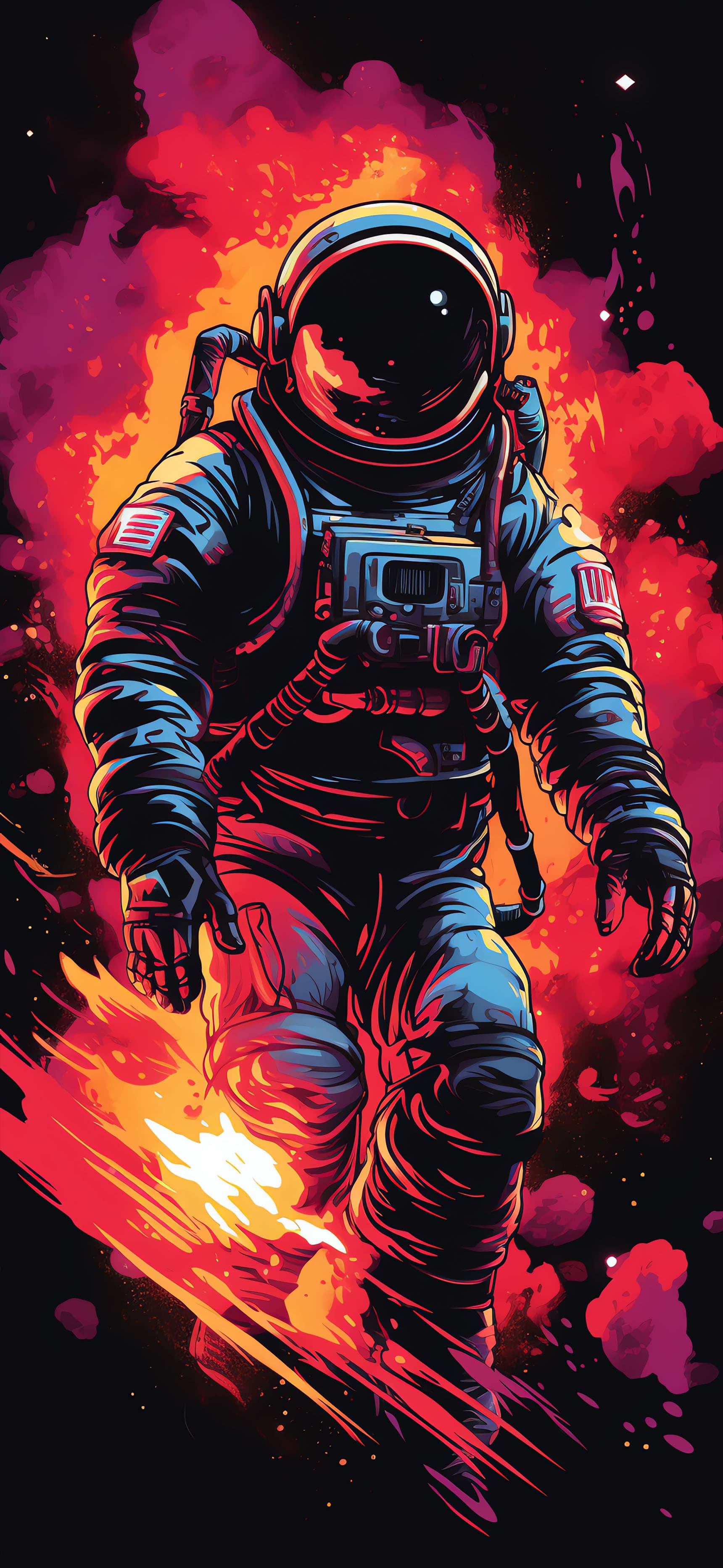 Astronaut Blaze - Pro phone wallpaper