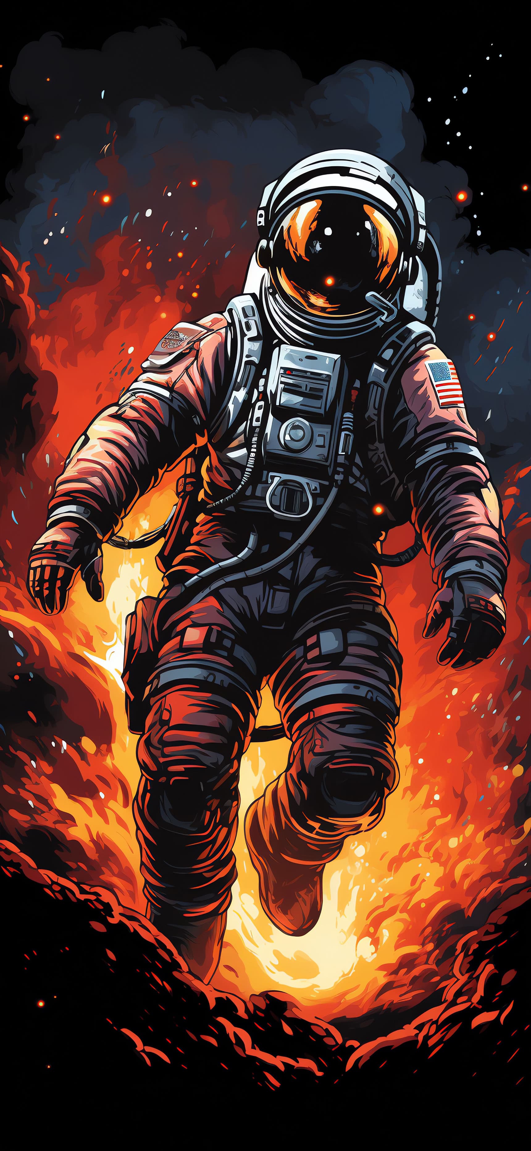 Floating Spaceman - Pro phone wallpaper