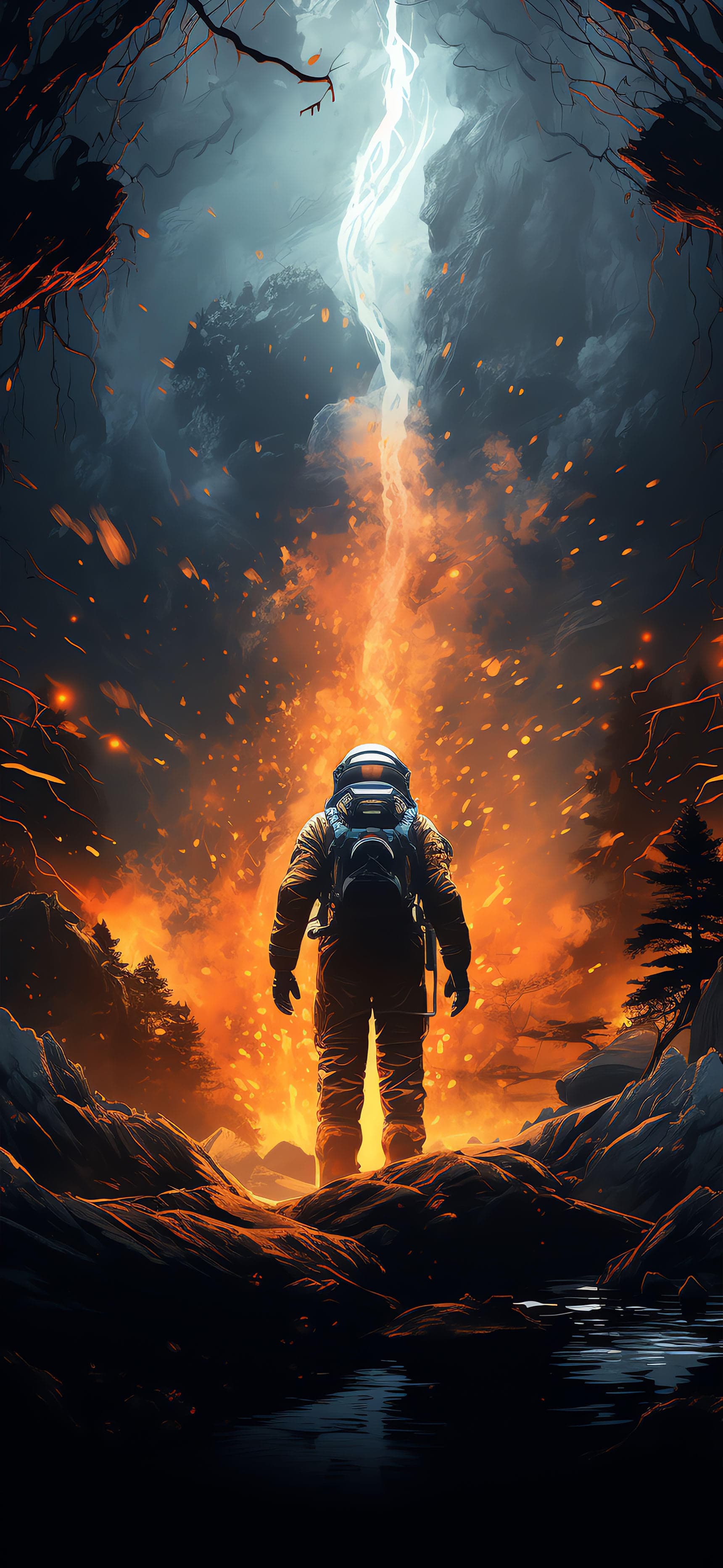 Cosmic Wanderer - Pro phone wallpaper