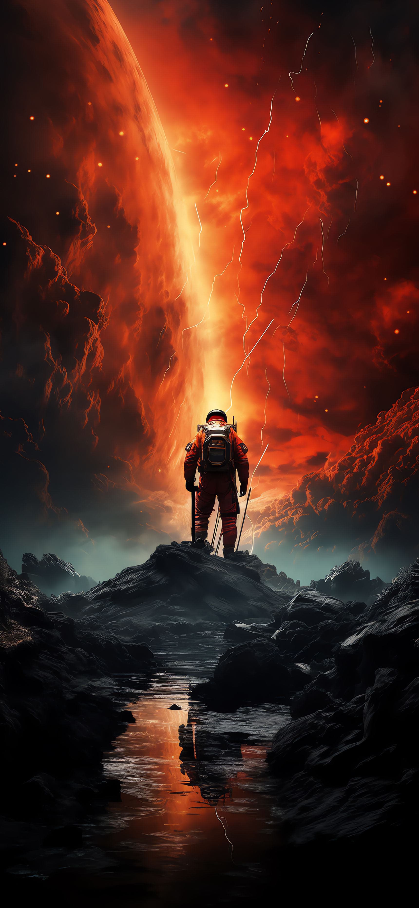 Astronaut Apocalypse - Pro phone wallpaper