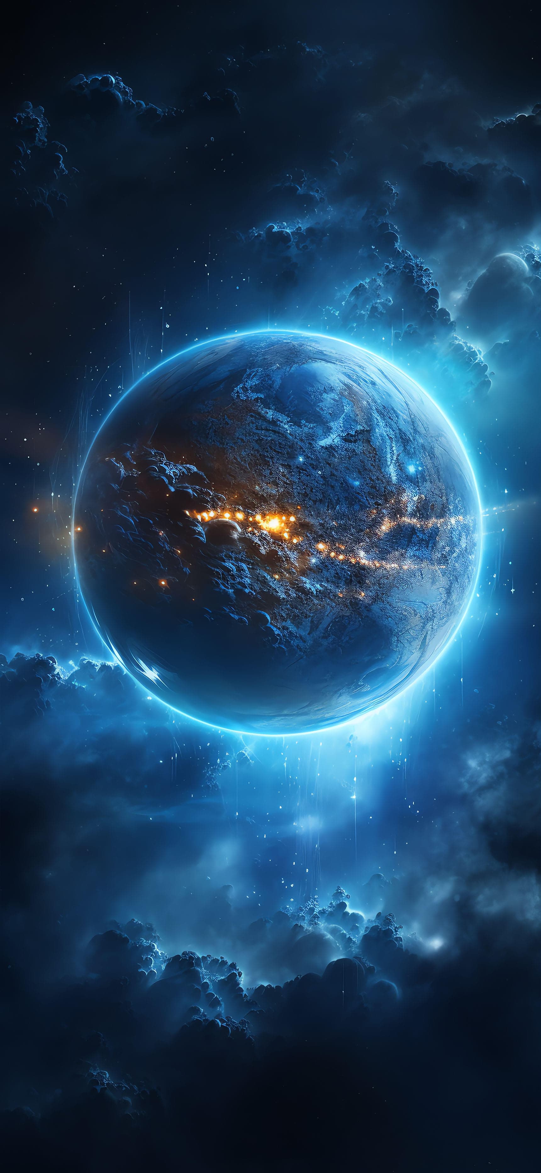 Glowing Earth - Pro phone wallpaper
