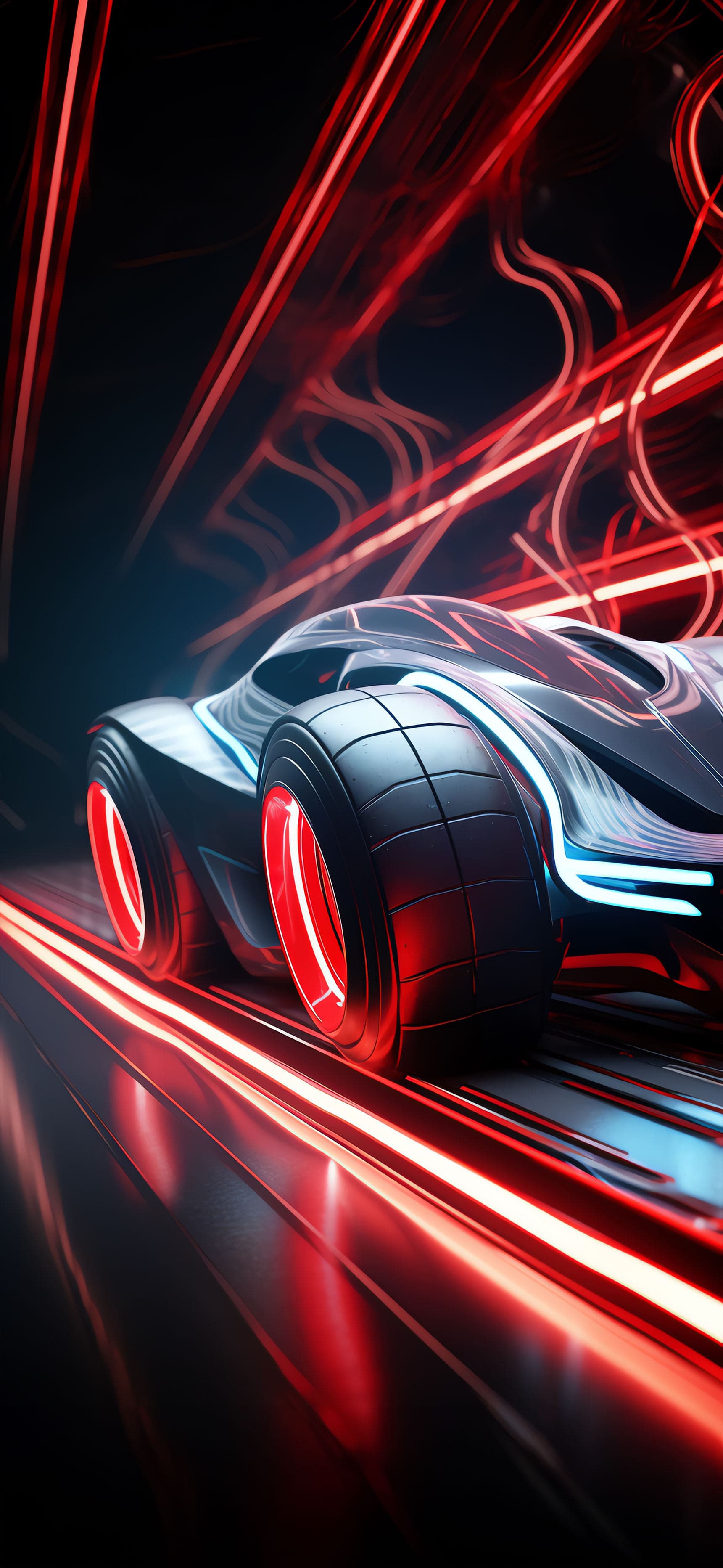 Futuristic Red Racer - Pro phone wallpaper