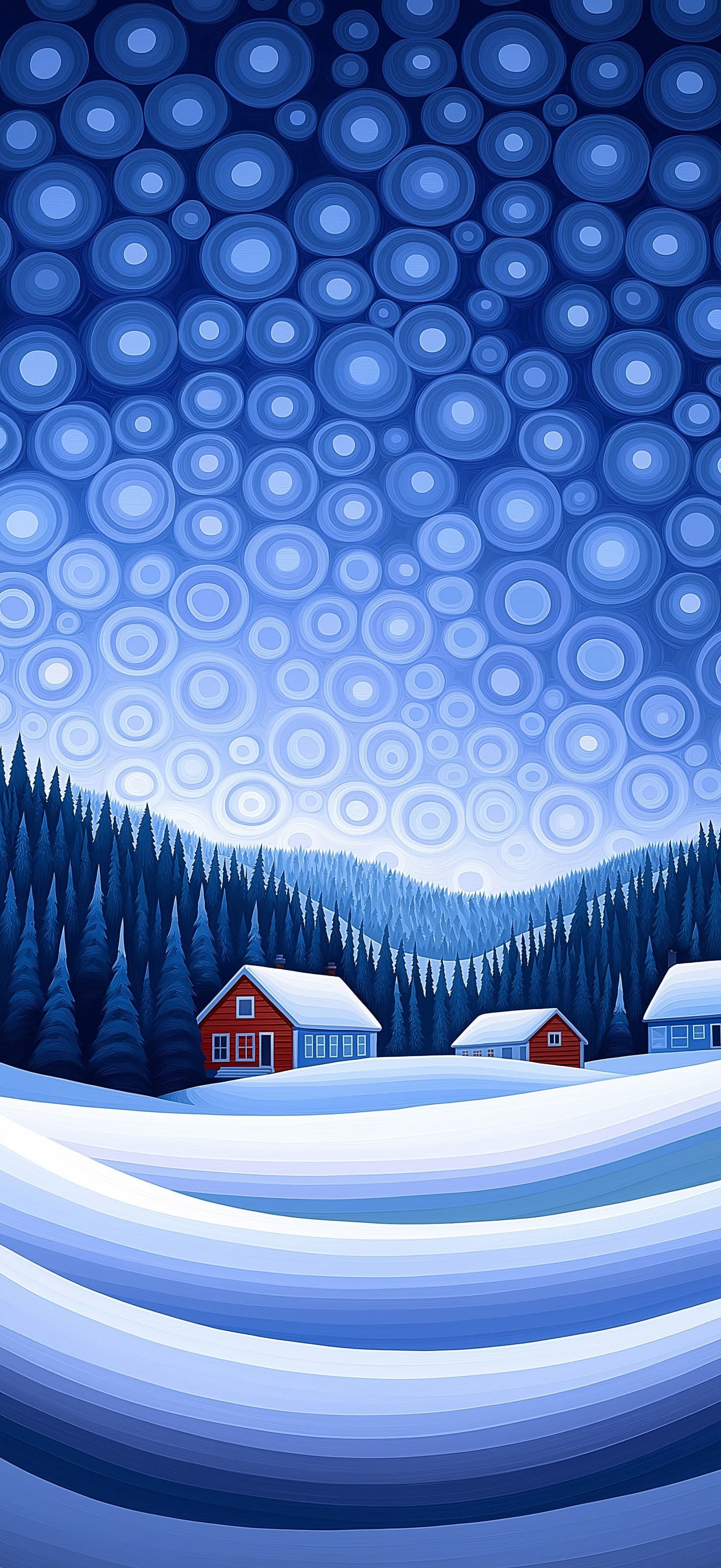 Winter Village Dream - Pro phone wallpaper