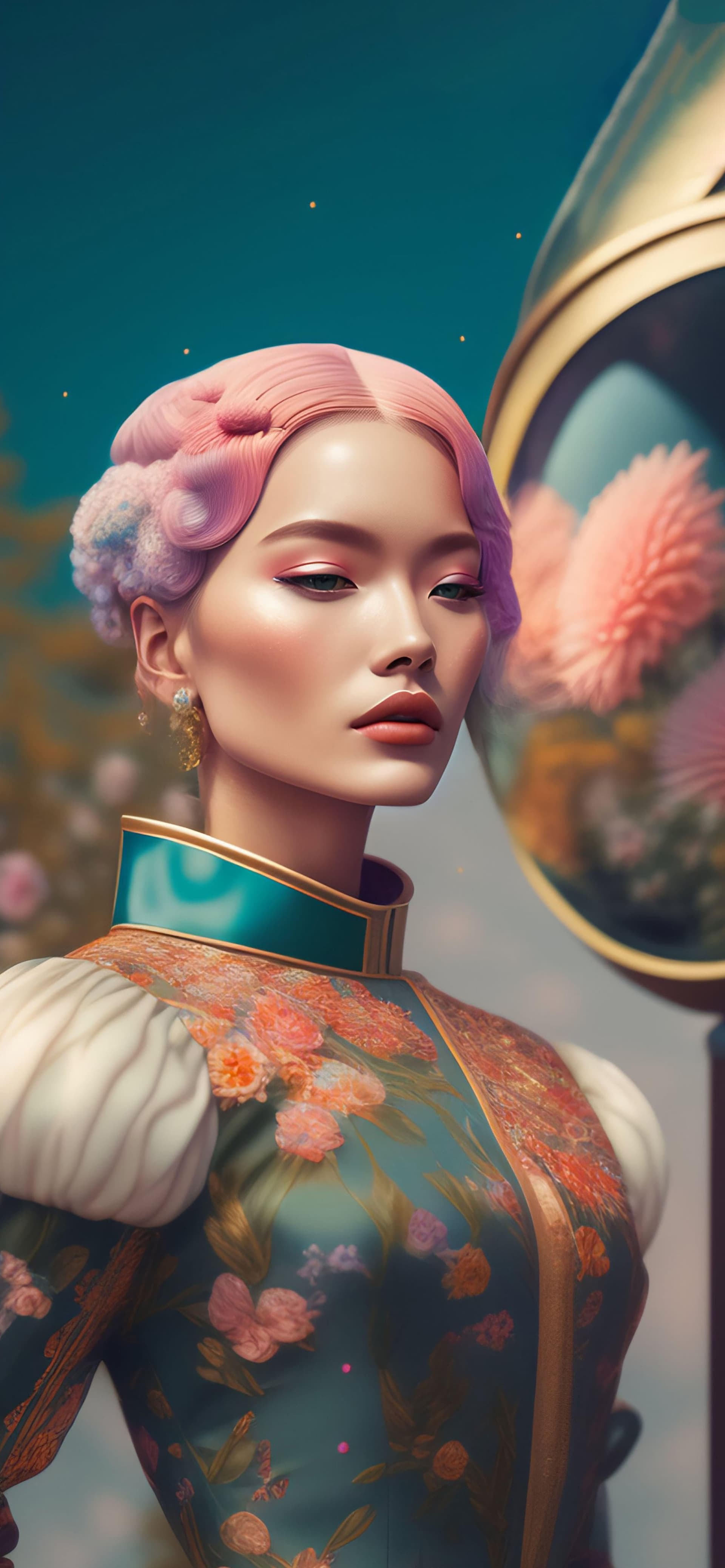 Pastel Dream Portrait - Pro phone wallpaper