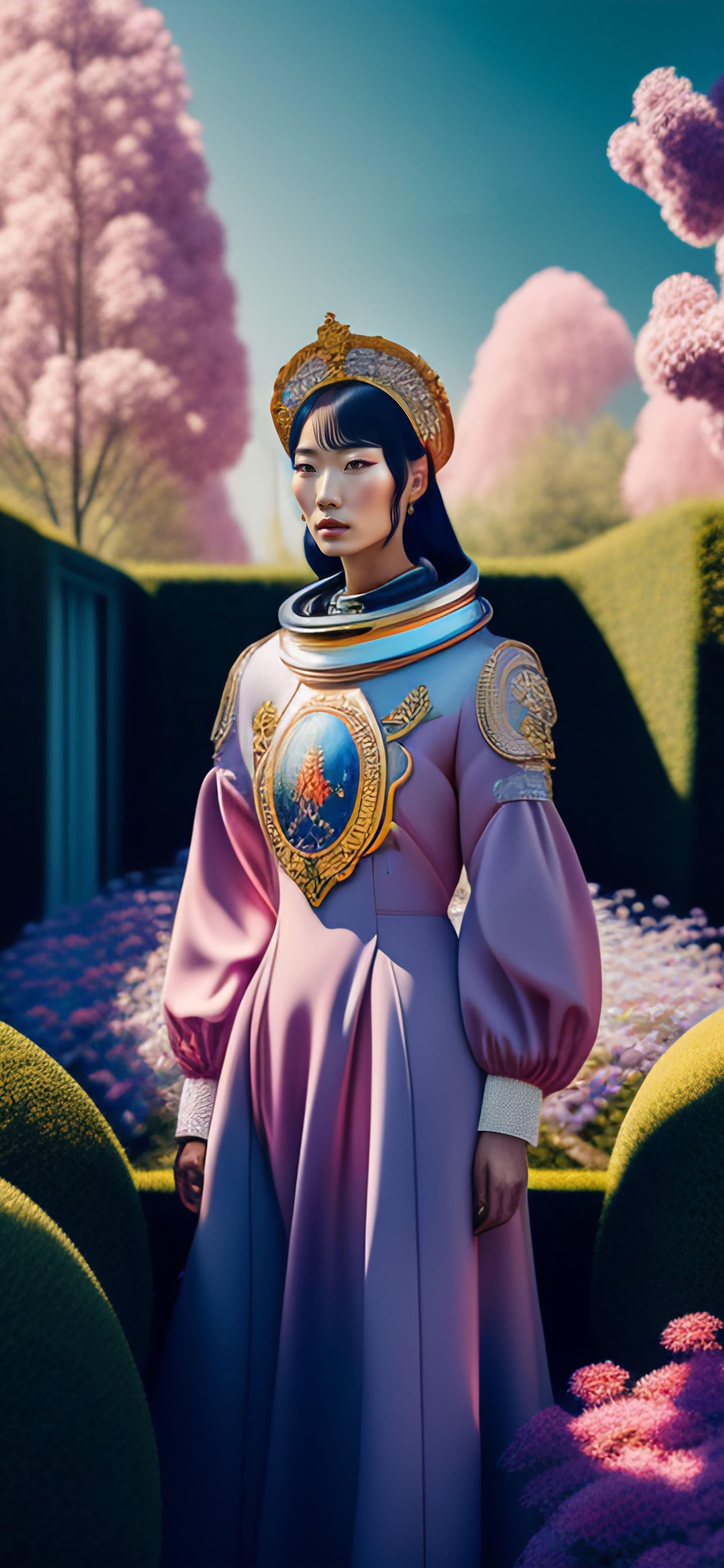 Garden Royalty Portrait - Pro phone wallpaper