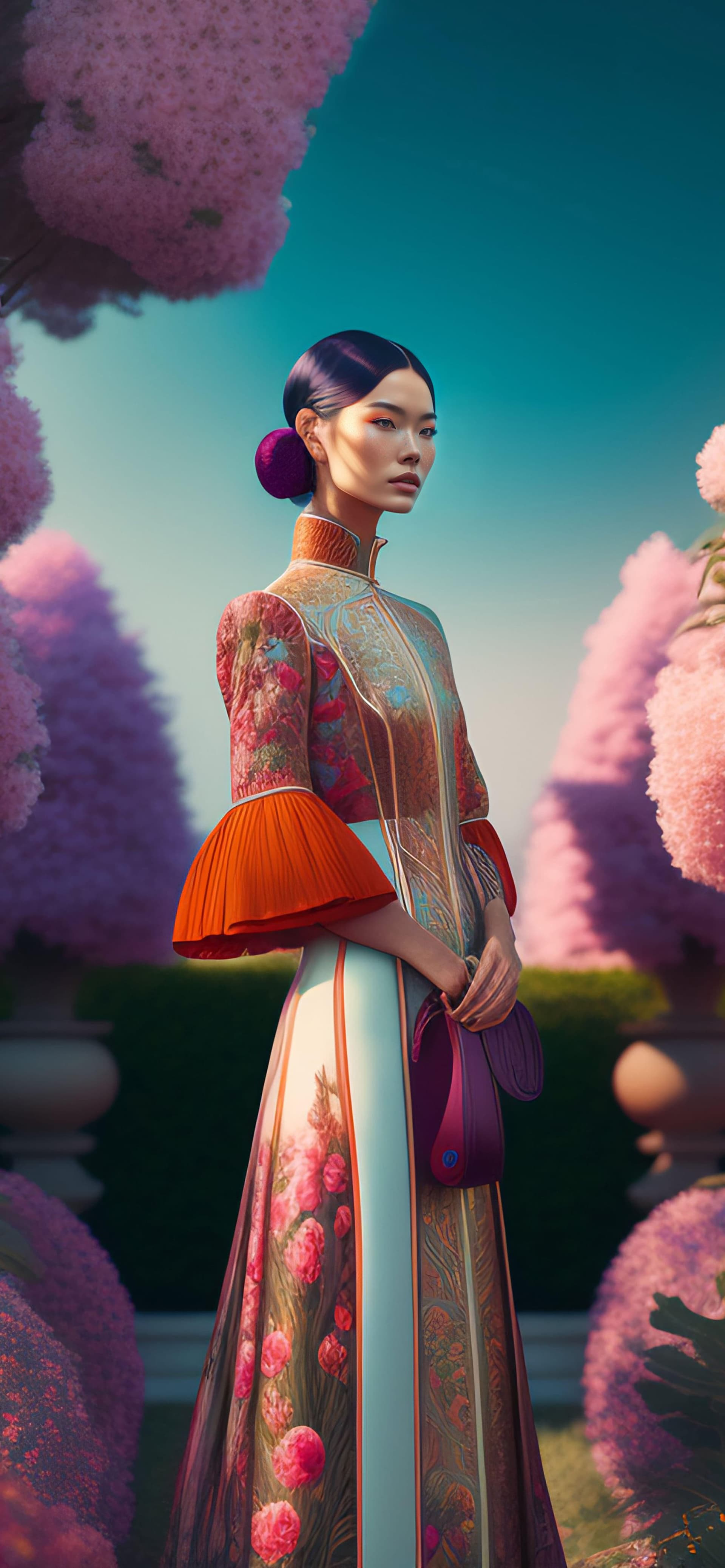 Floral Gown - Pro phone wallpaper