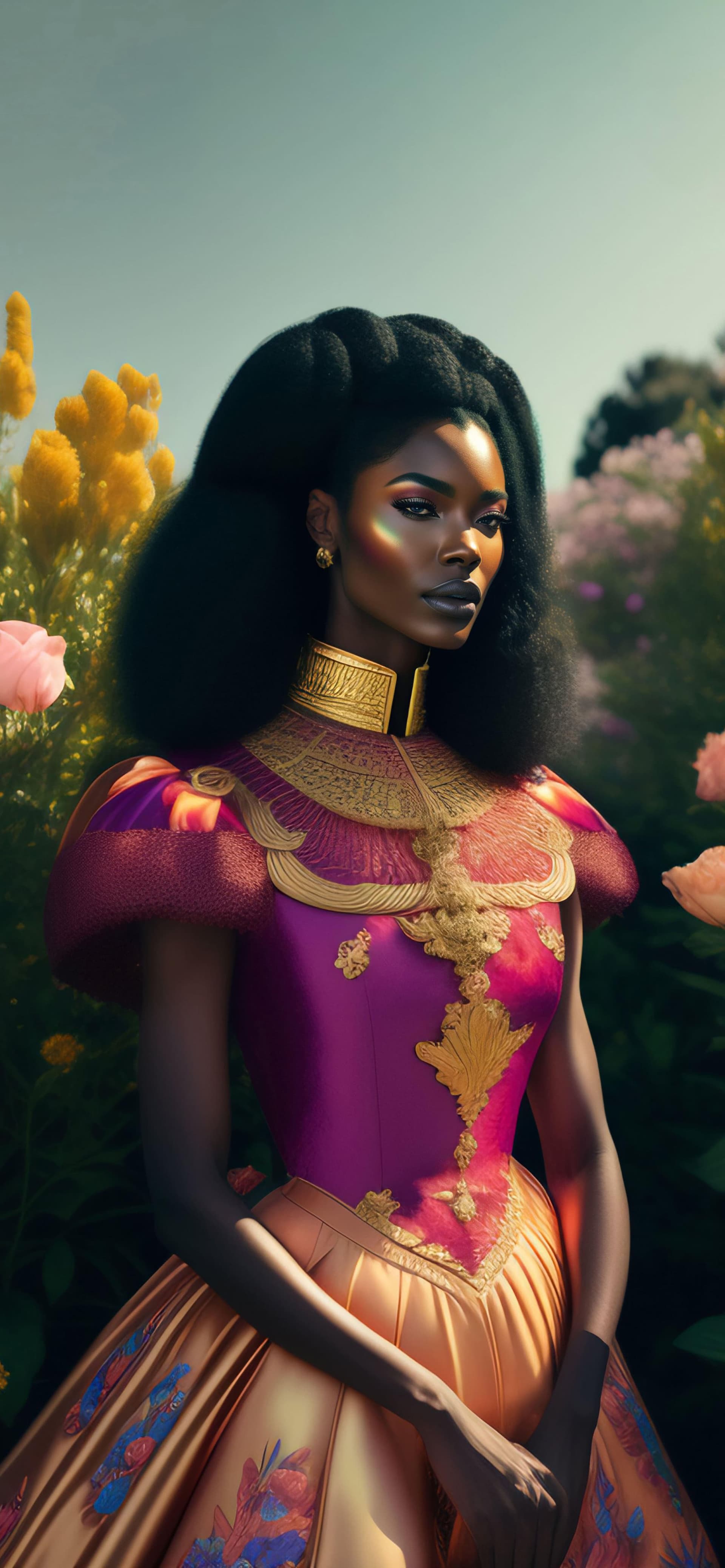 Royal Gown Portrait - Pro phone wallpaper