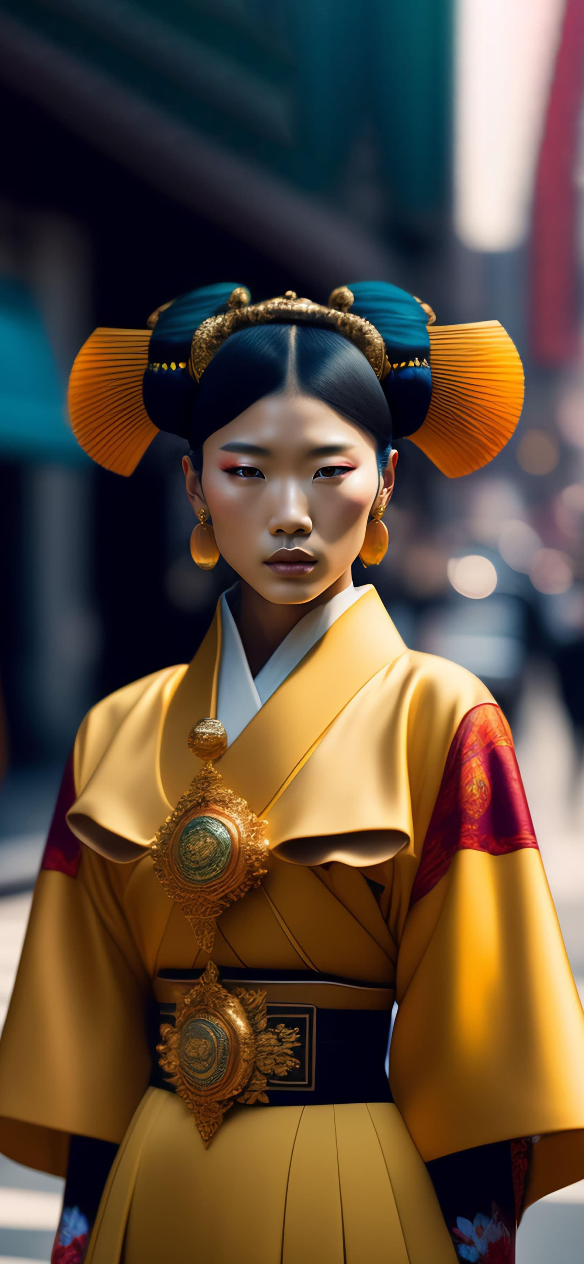Golden Empress Portrait - Pro phone wallpaper