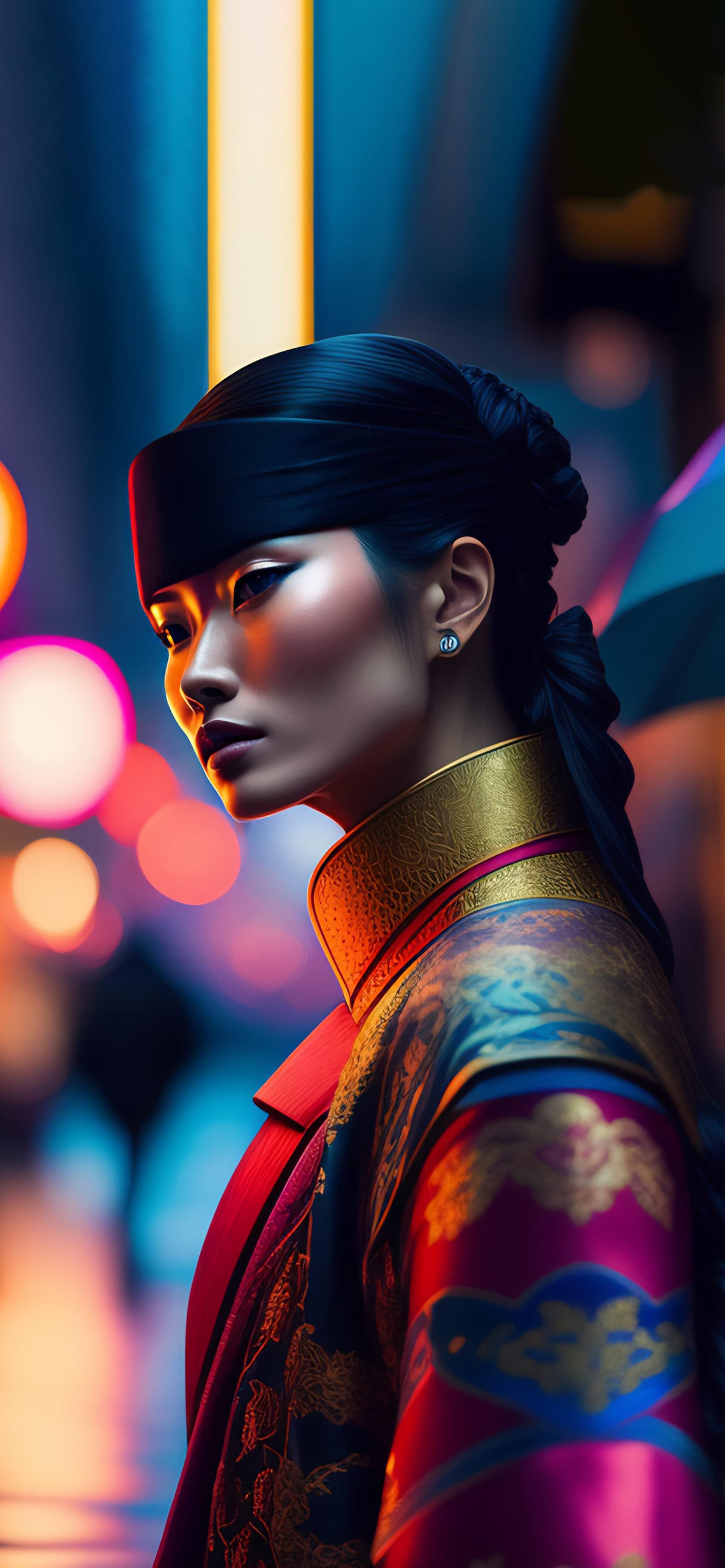 Neon City Profile - Pro phone wallpaper
