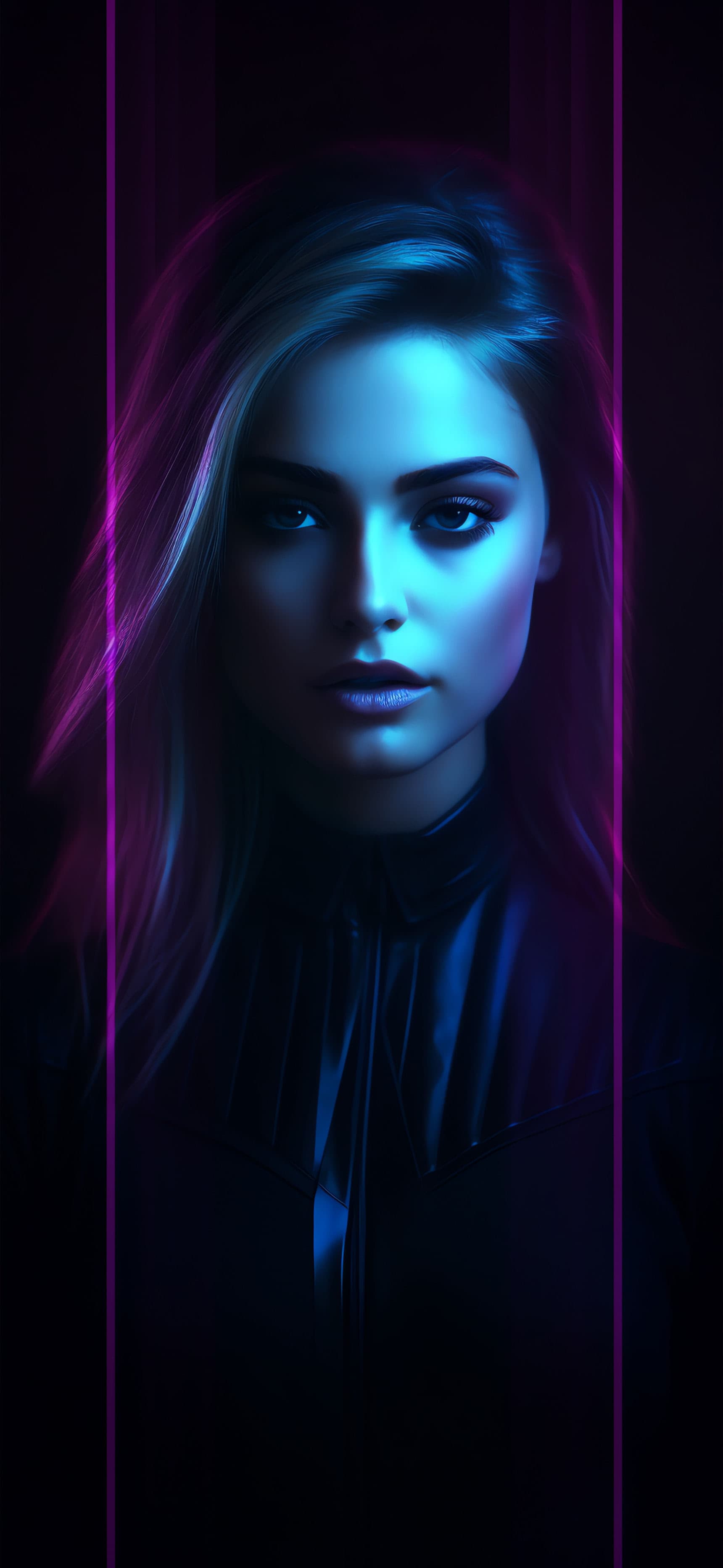 Cyberpunk Edge Portrait - Pro phone wallpaper