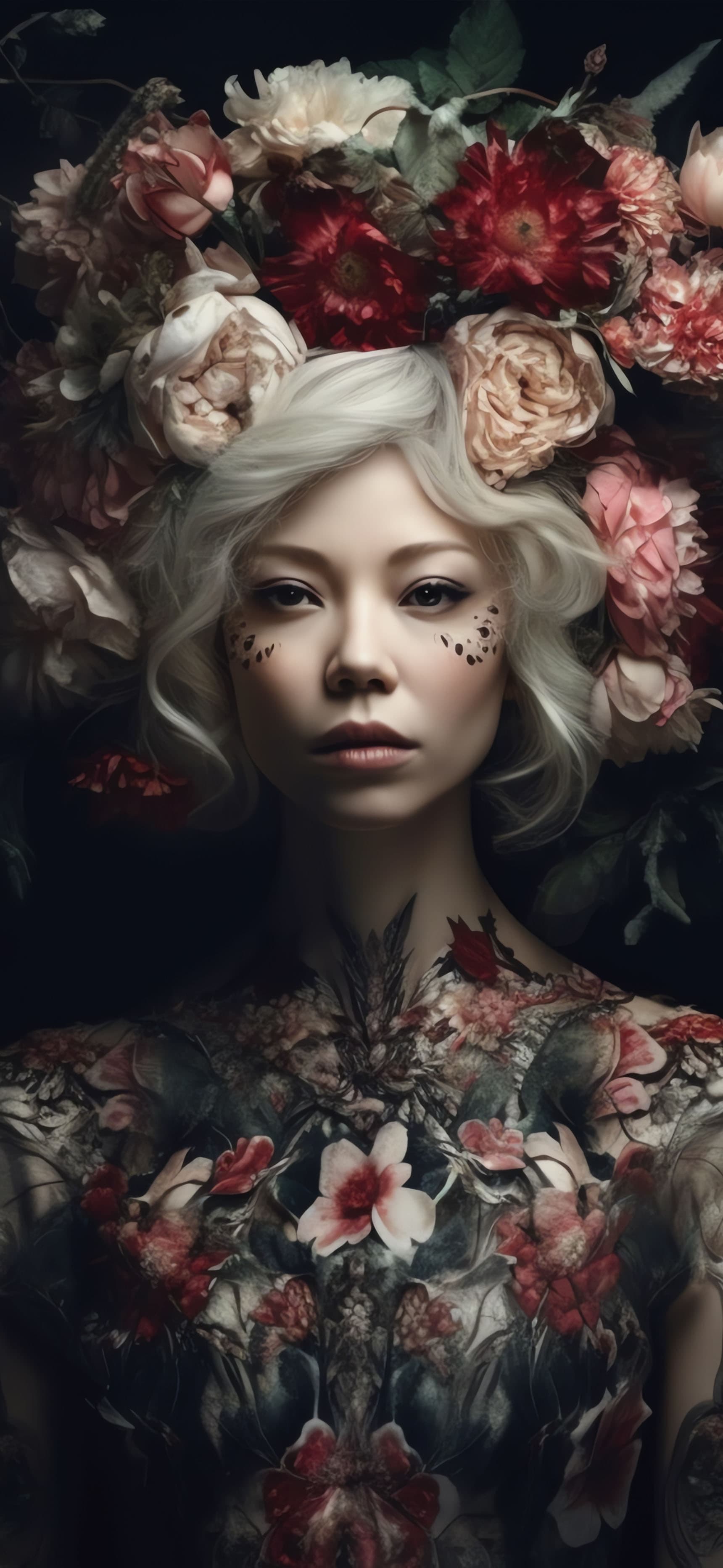 Floral Crown Portrait - Pro phone wallpaper