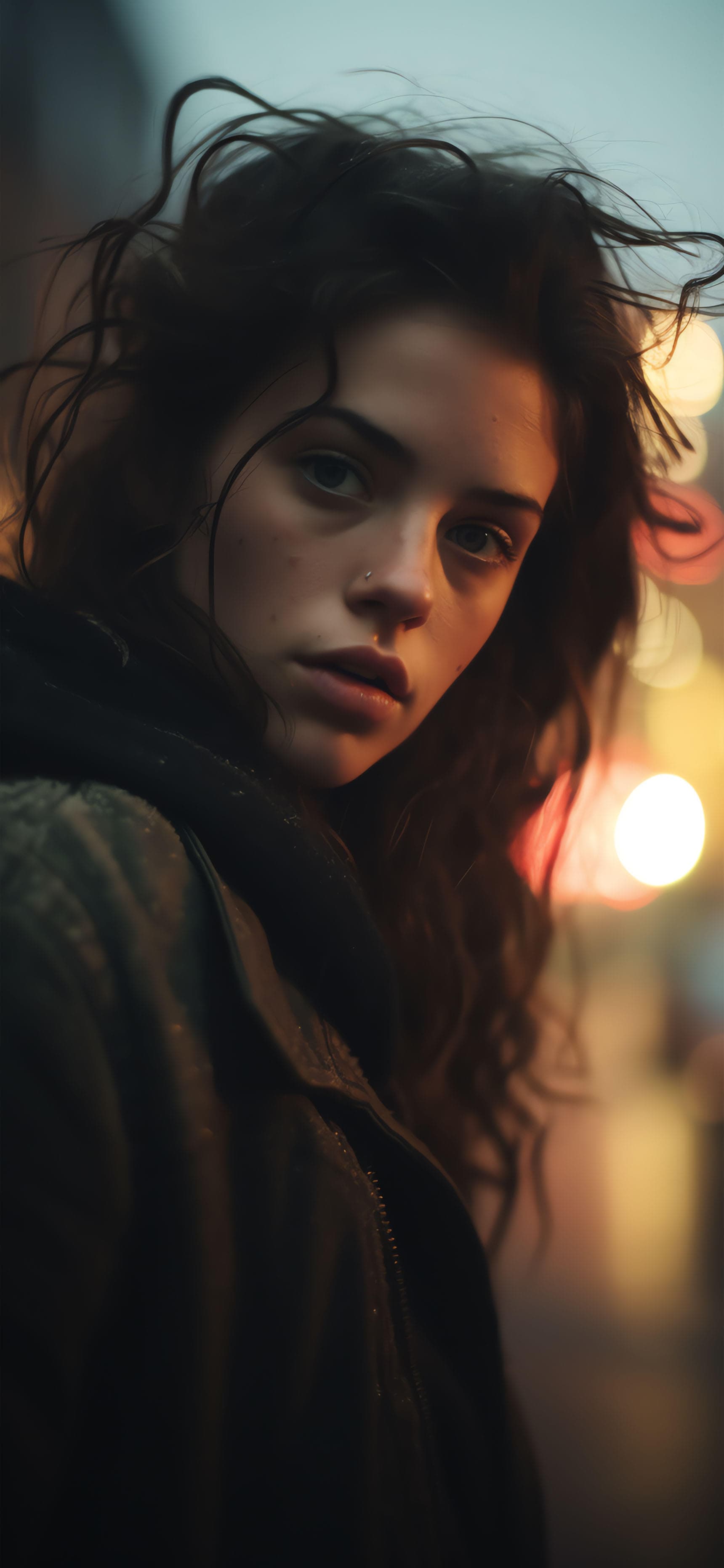 Curly Portrait - Pro phone wallpaper