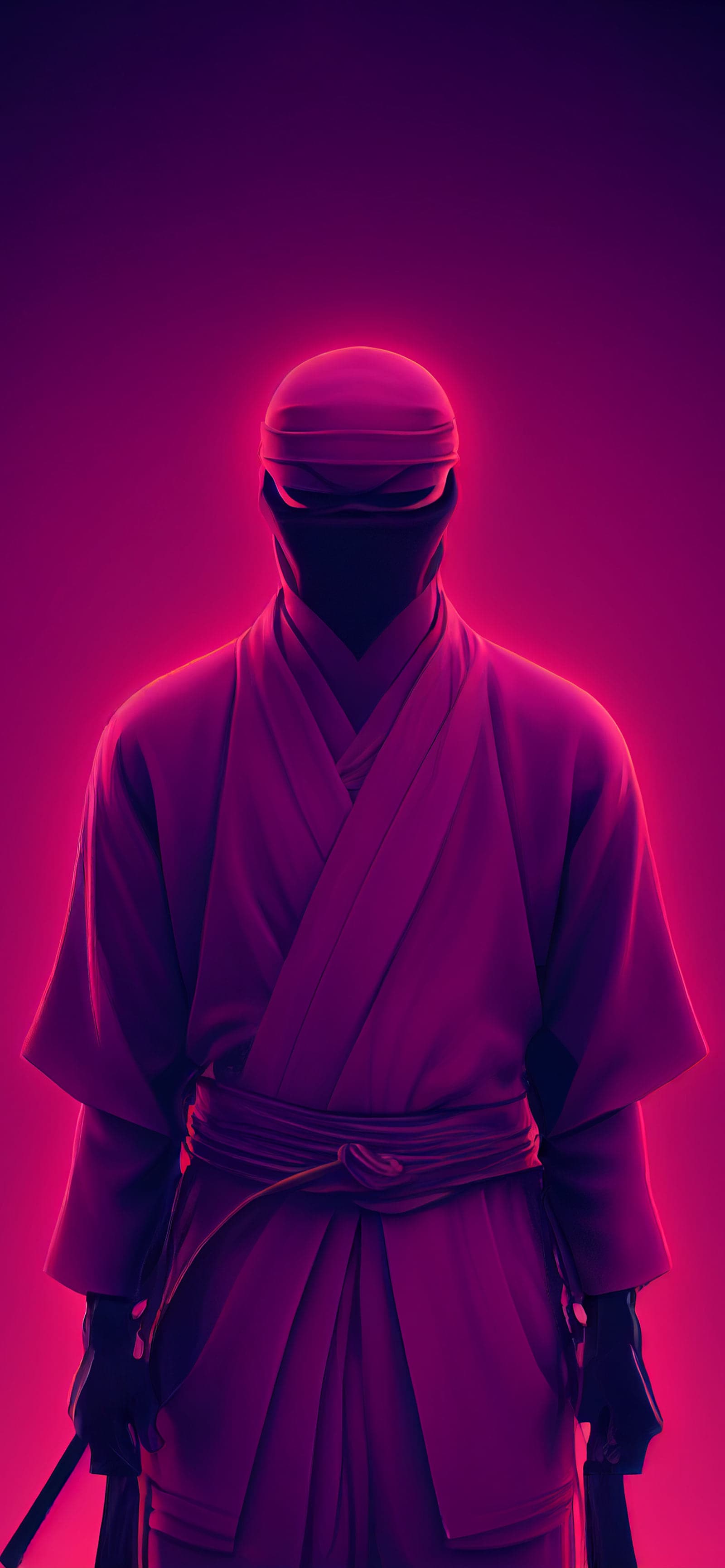 Crimson Ninja Stance - Pro phone wallpaper